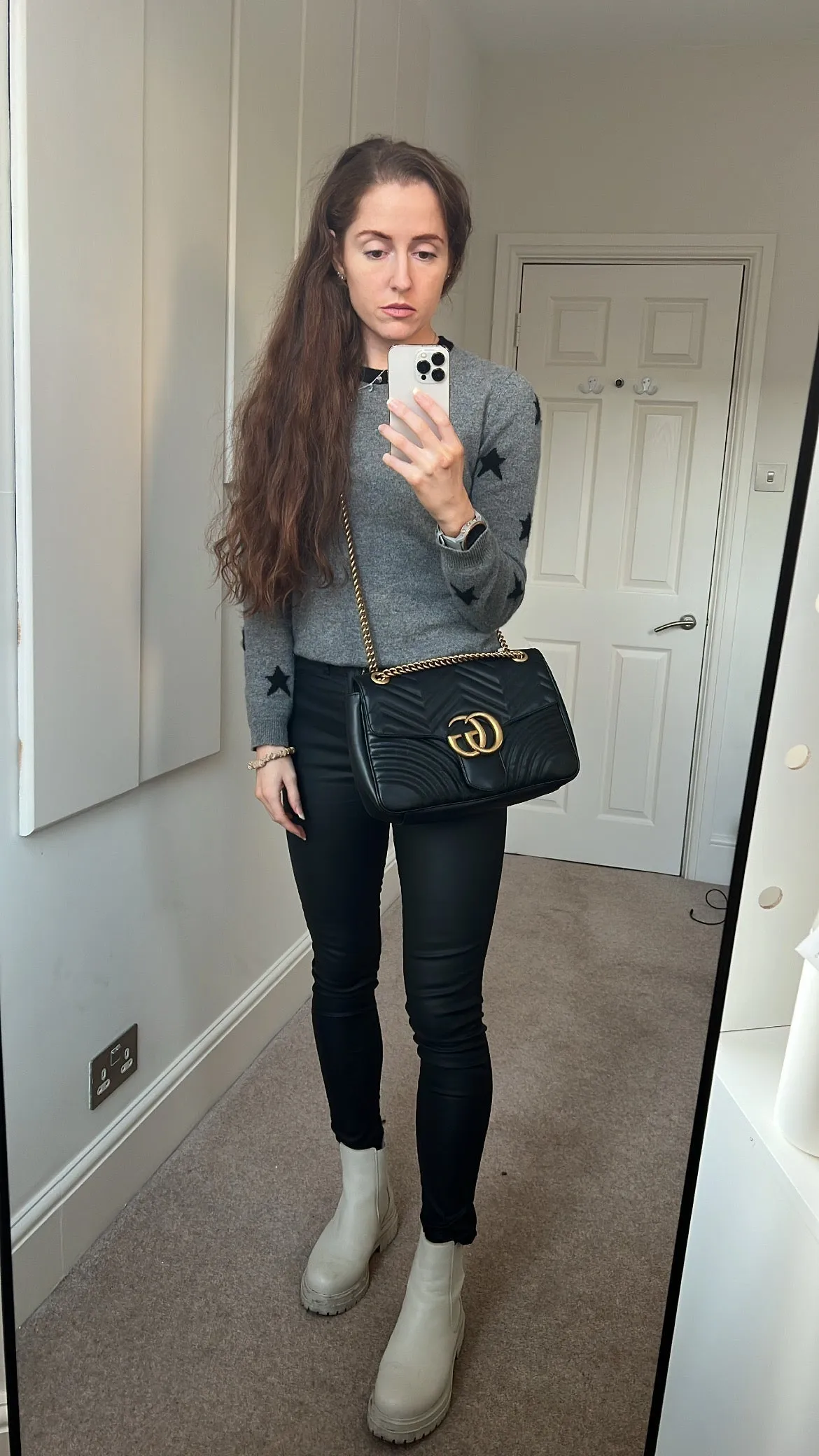 Gucci GG Black Marmont Medium Shoulder Bag (RRP ??2,070)