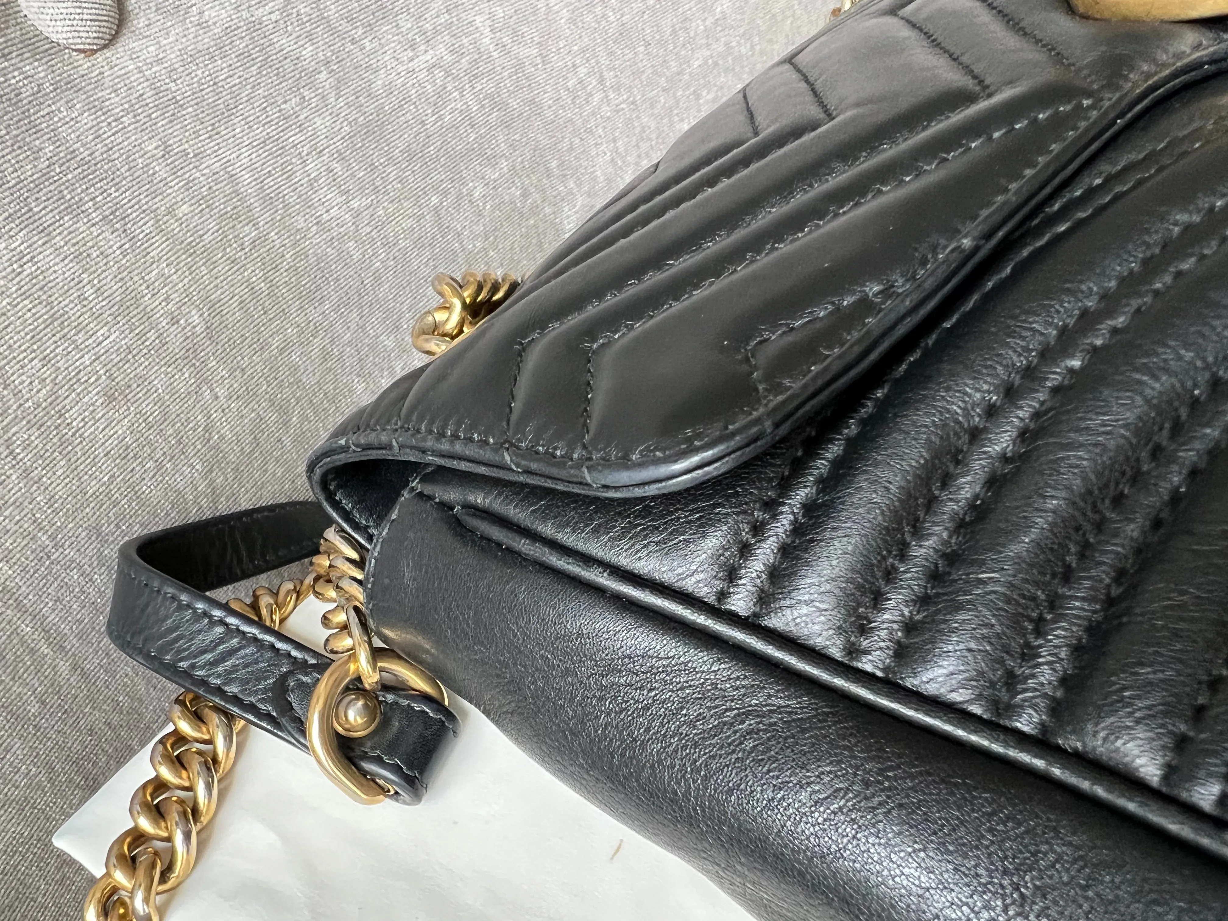 Gucci GG Black Marmont Medium Shoulder Bag (RRP ??2,070)