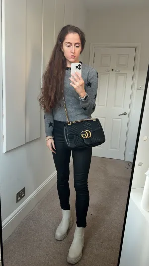 Gucci GG Black Marmont Medium Shoulder Bag (RRP ??2,070)
