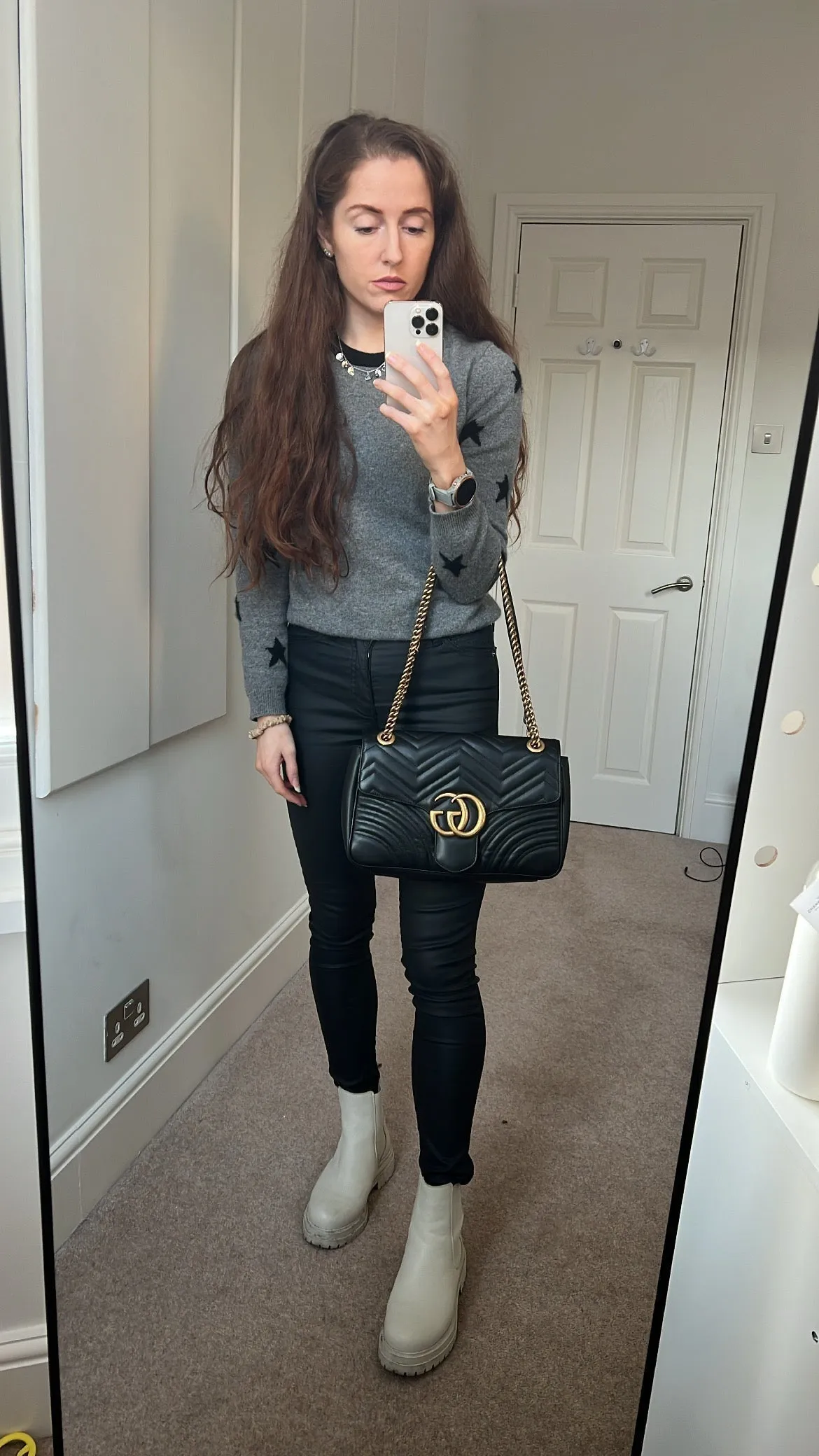 Gucci GG Black Marmont Medium Shoulder Bag (RRP ??2,070)