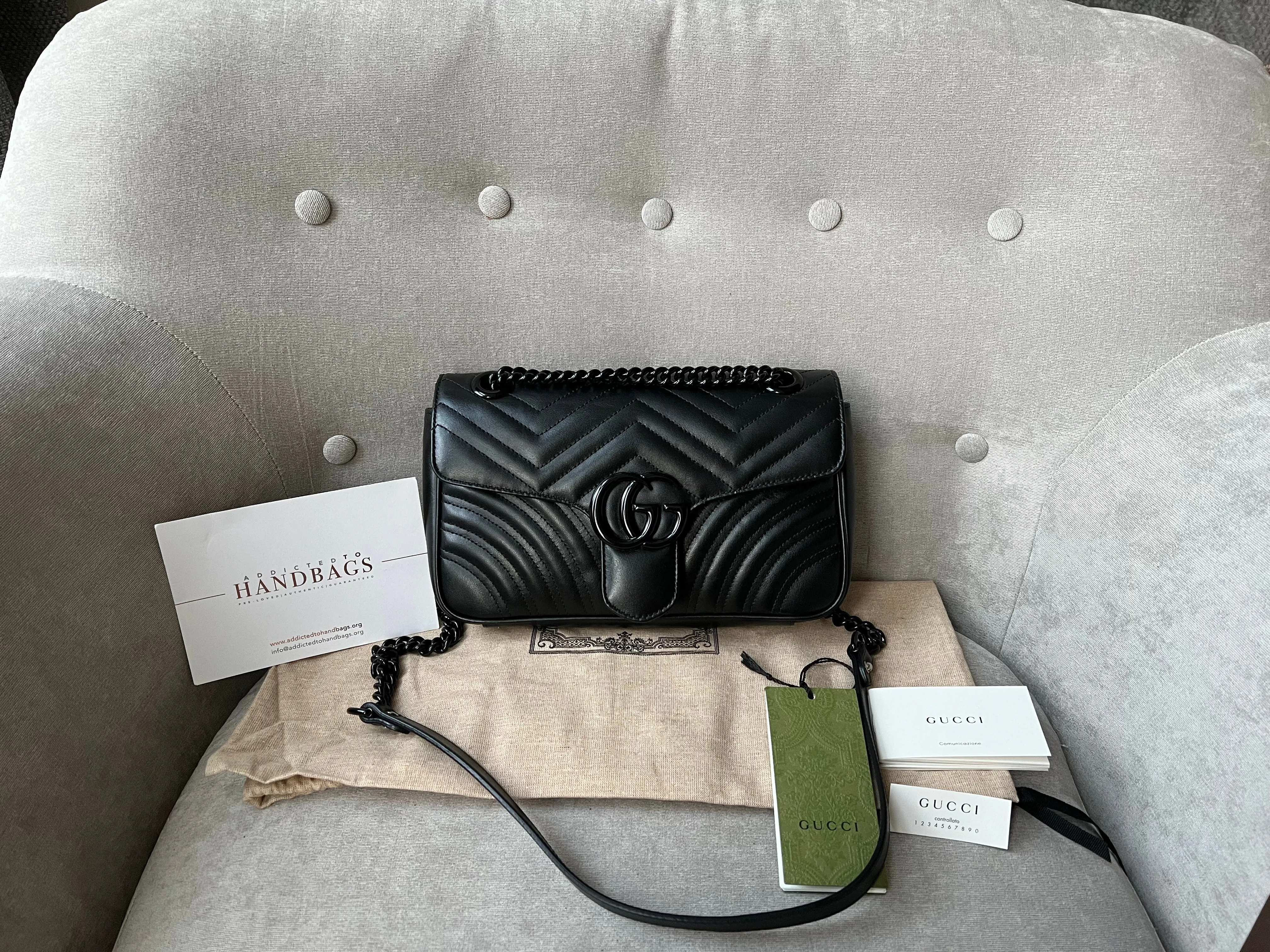 Gucci GG Black Marmont Small Shoulder Bag (RRP ??1800)