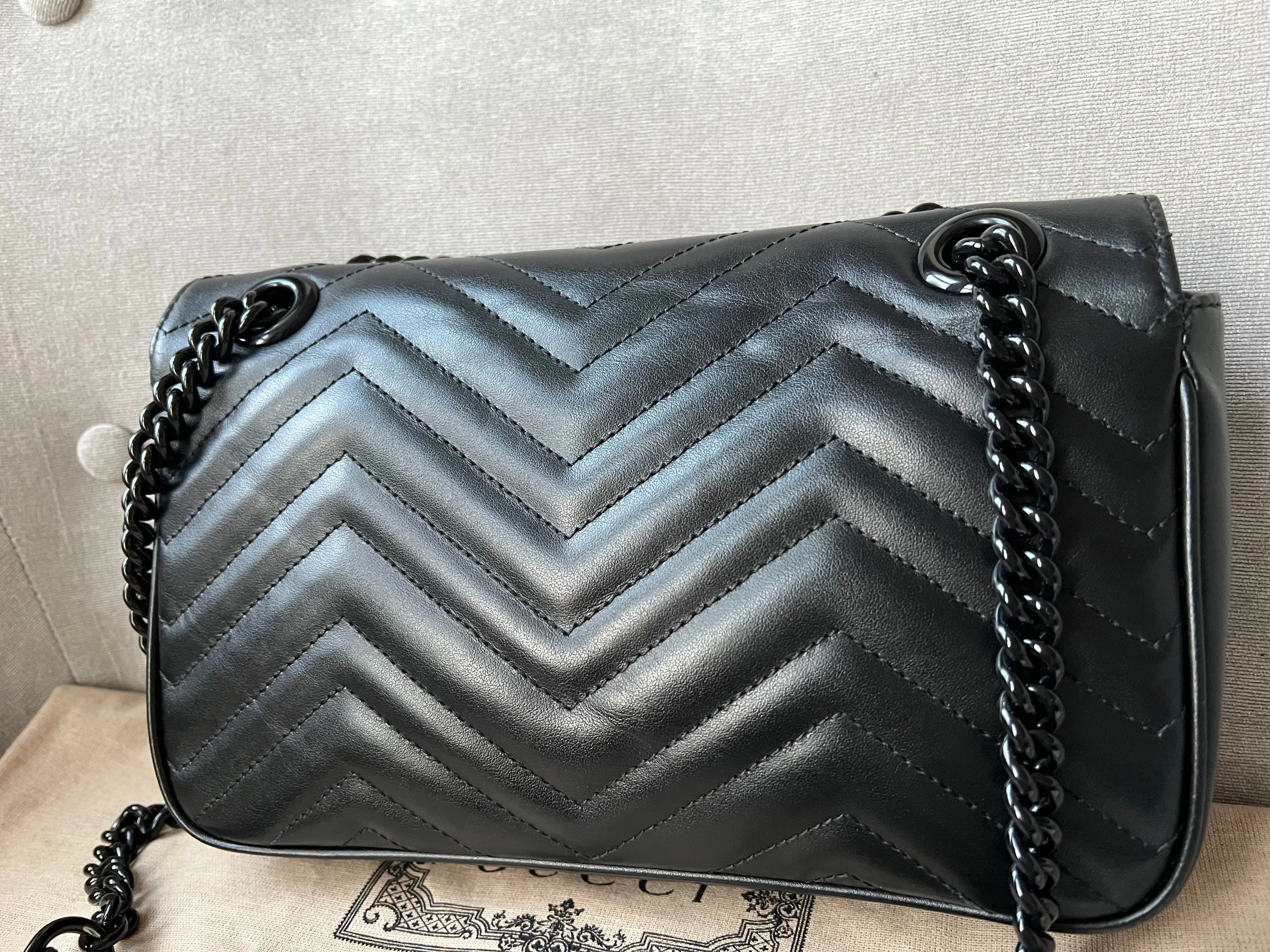 Gucci GG Black Marmont Small Shoulder Bag (RRP ??1800)