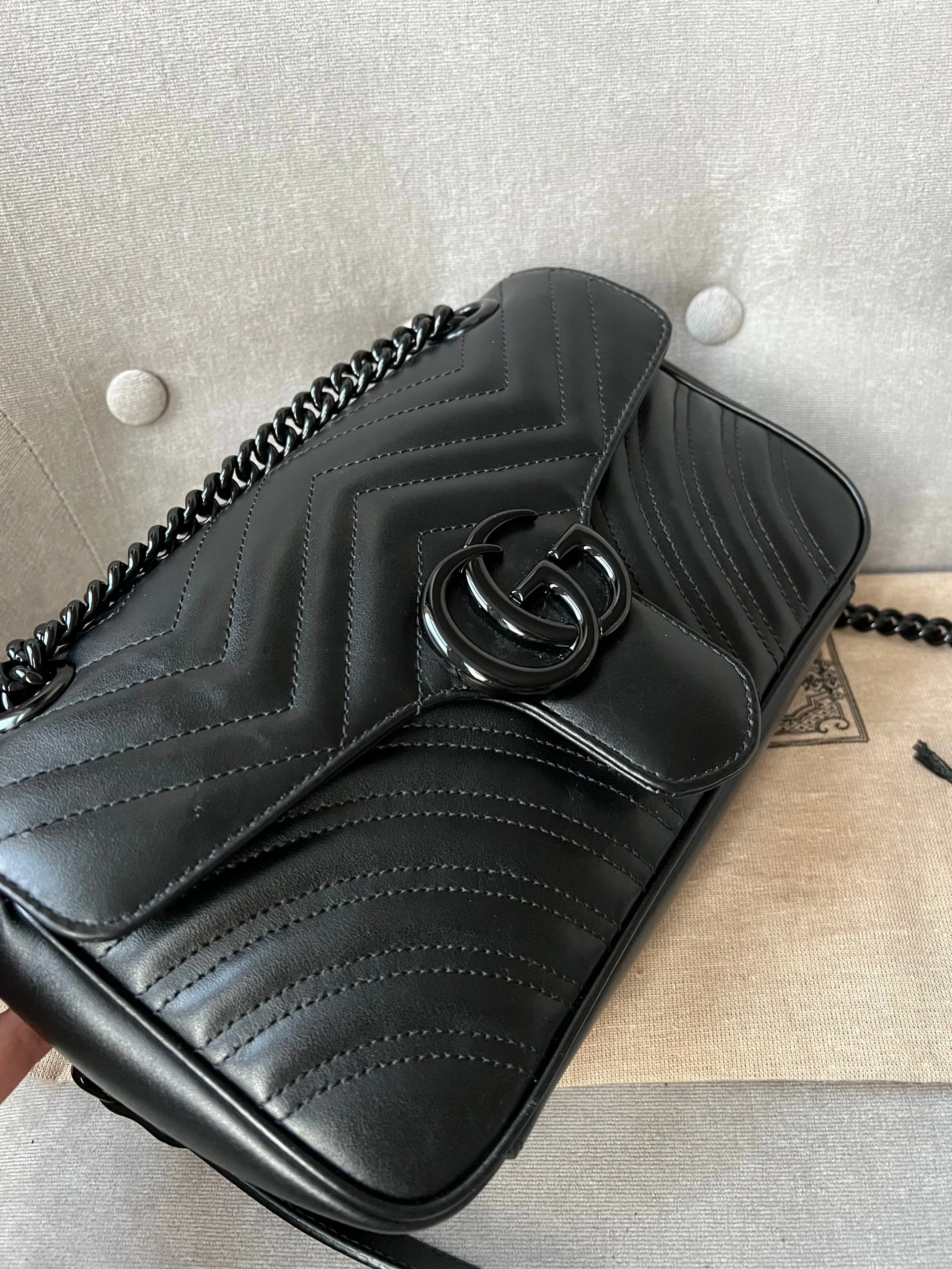 Gucci GG Black Marmont Small Shoulder Bag (RRP ??1800)