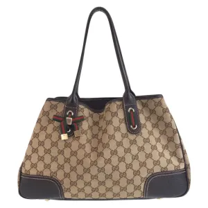 Gucci  Gg Canvas Leather Shoulder Bag Tote Bag (Pre-Owned)
