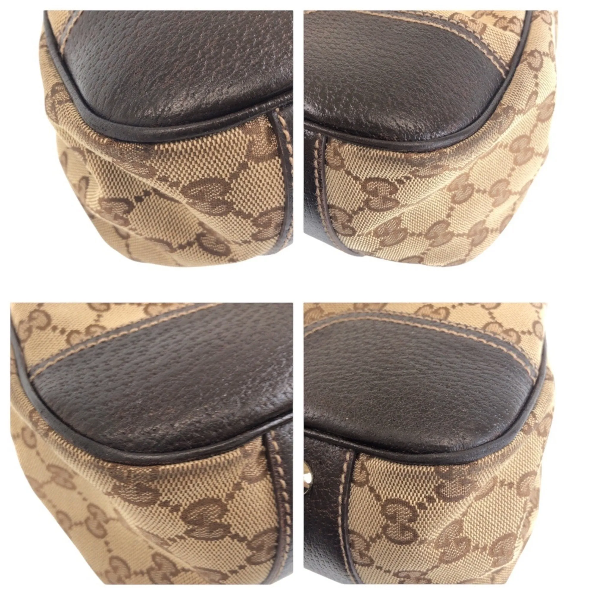 Gucci  Gg Canvas Leather Shoulder Bag Tote Bag (Pre-Owned)