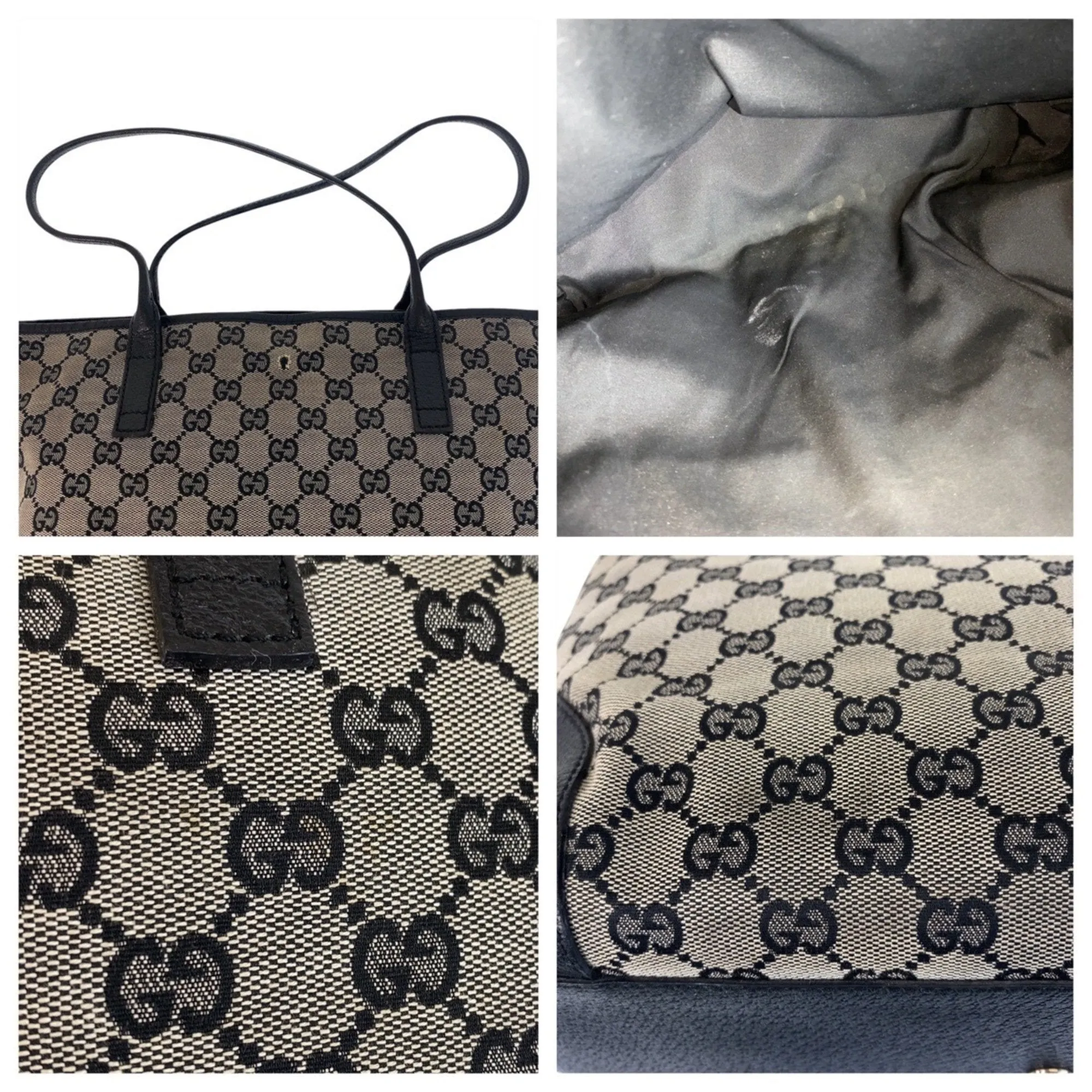 Gucci  Gg Canvas Leather Shoulder Bag Tote Bag (Pre-Owned)