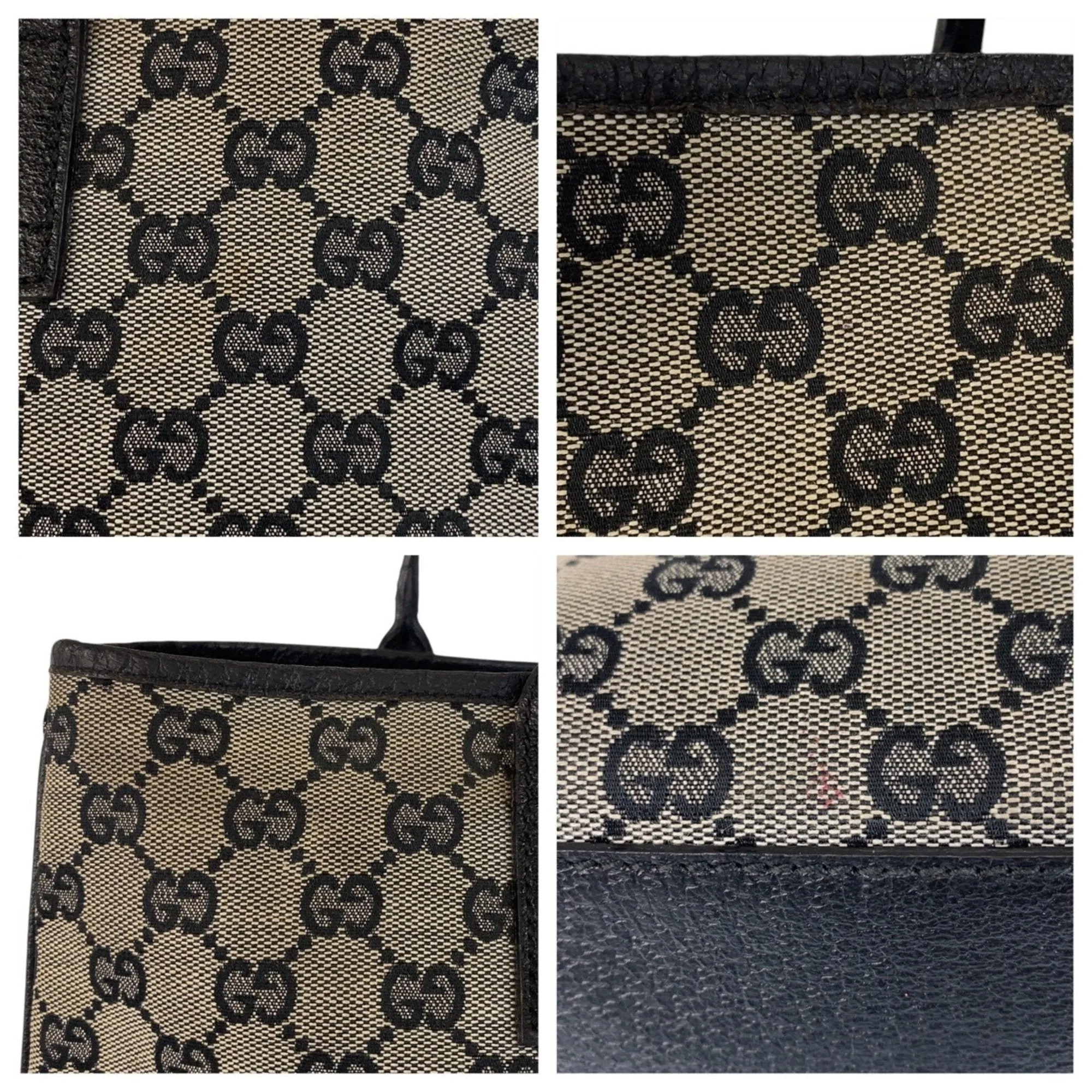 Gucci  Gg Canvas Leather Shoulder Bag Tote Bag (Pre-Owned)
