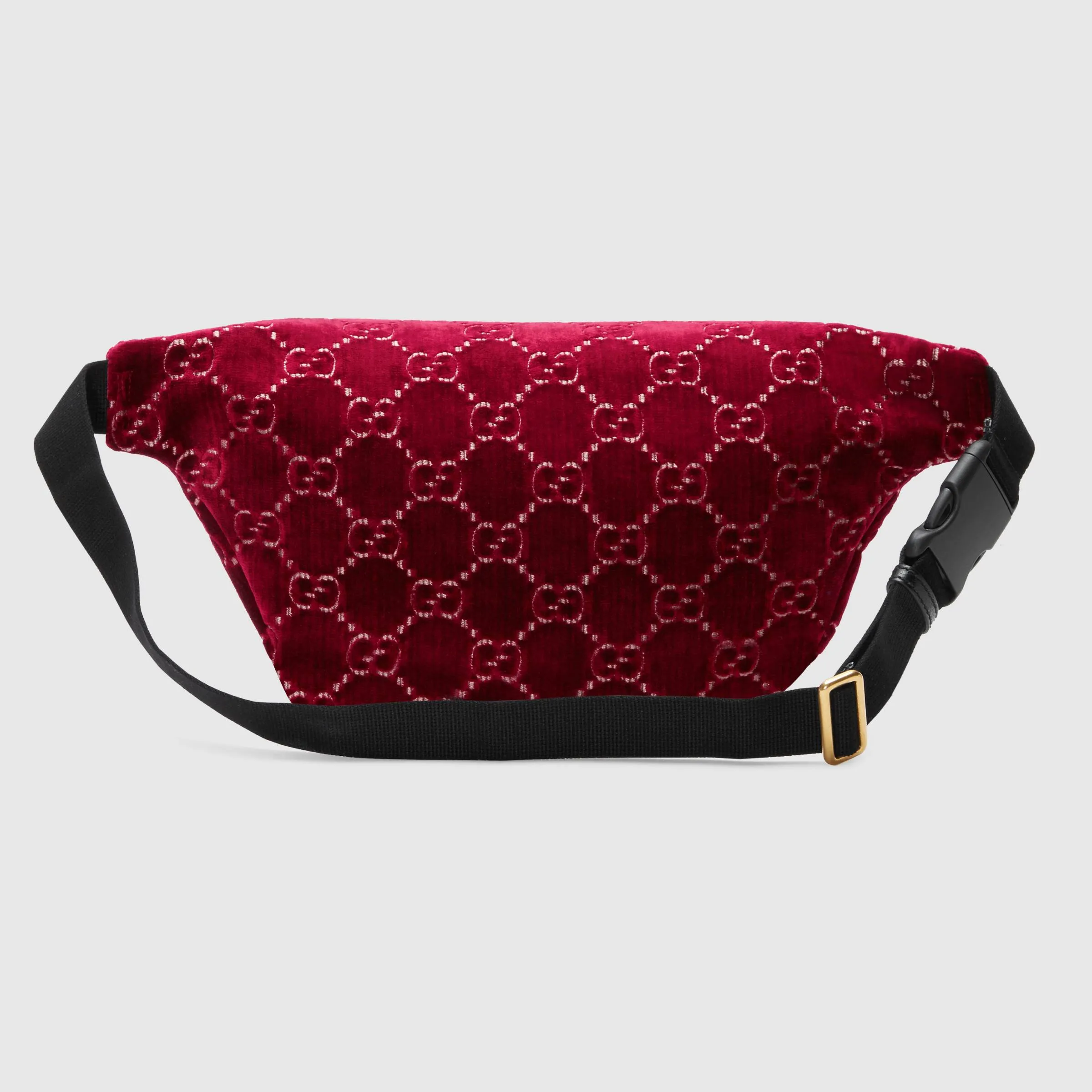 Gucci Gg Monogram Velvet Belt Bag In Cipria