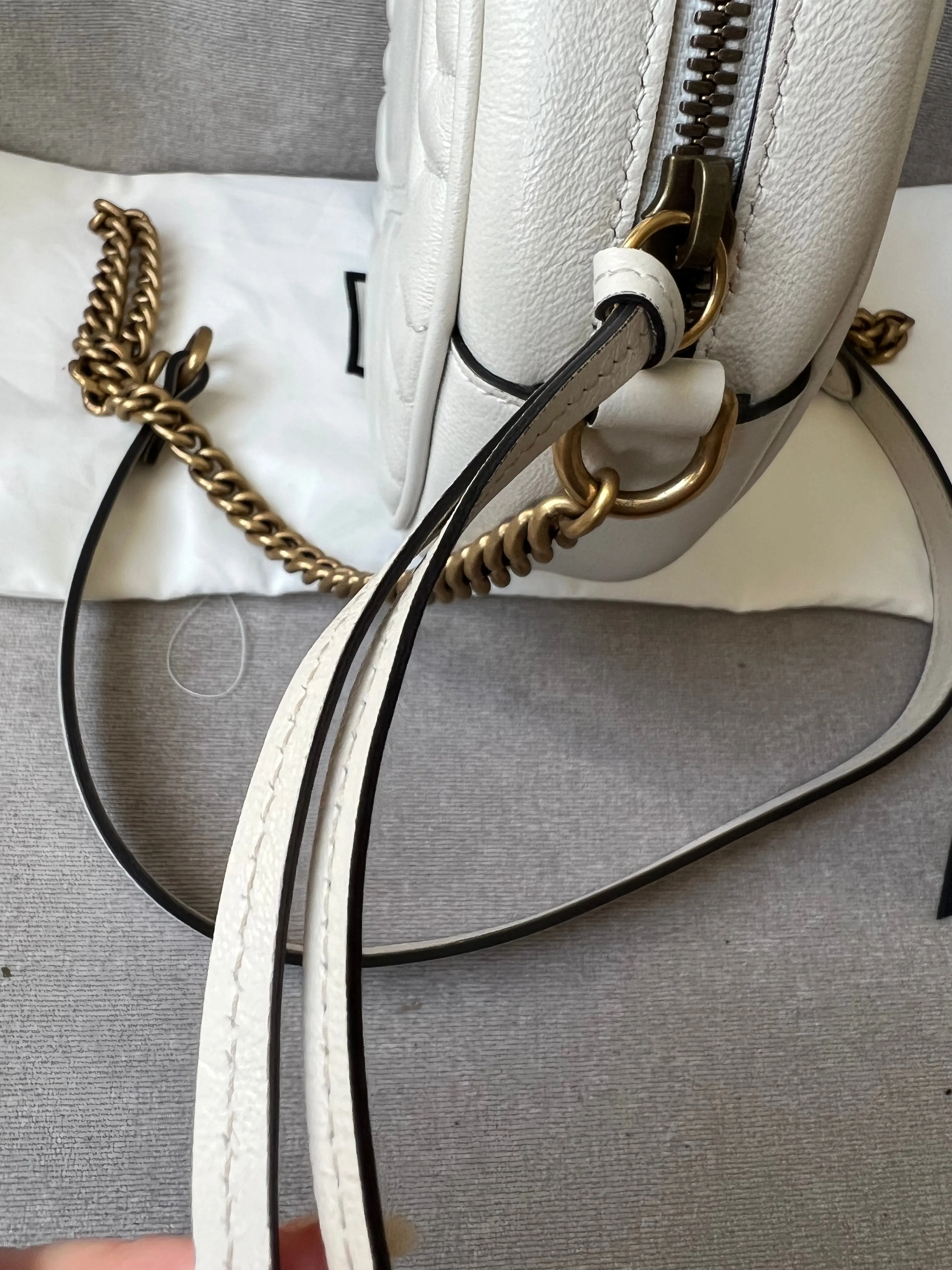 Gucci GG Round White Marmont Small Shoulder Bag (RRP ??1,160)