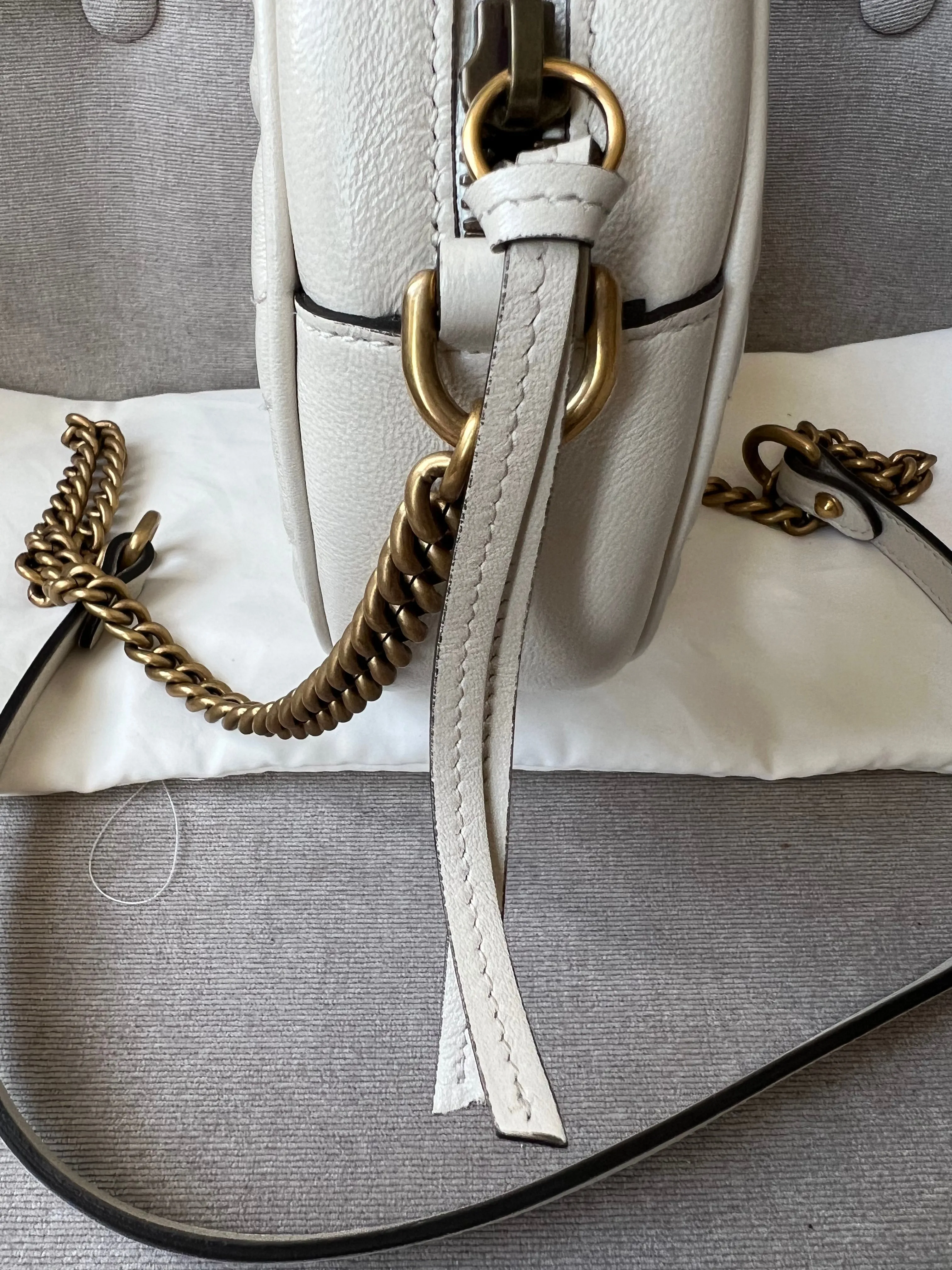 Gucci GG Round White Marmont Small Shoulder Bag (RRP ??1,160)