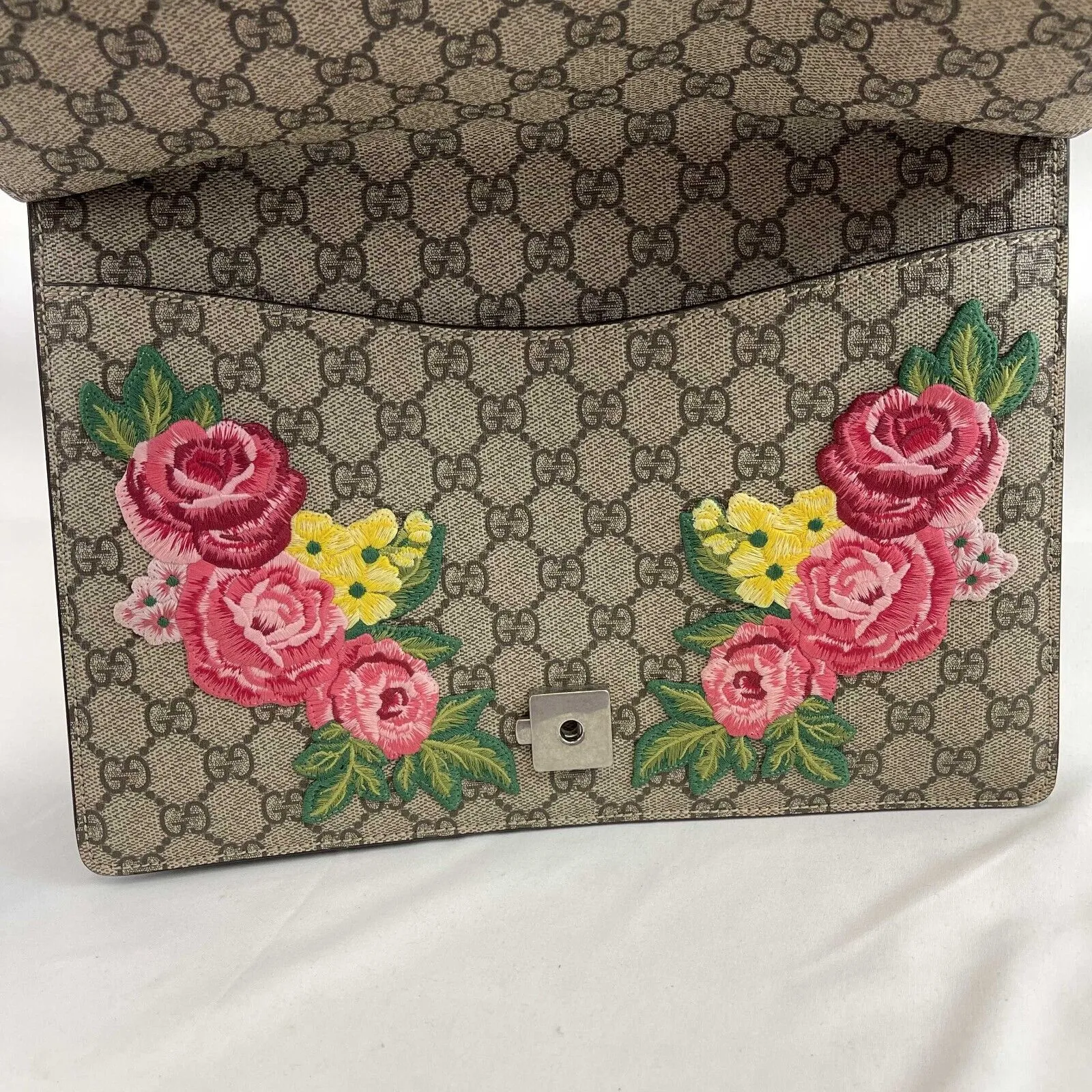 GUCCI - GG Supreme Monogram Embroidered Medium Dionysus Shoulder Bag