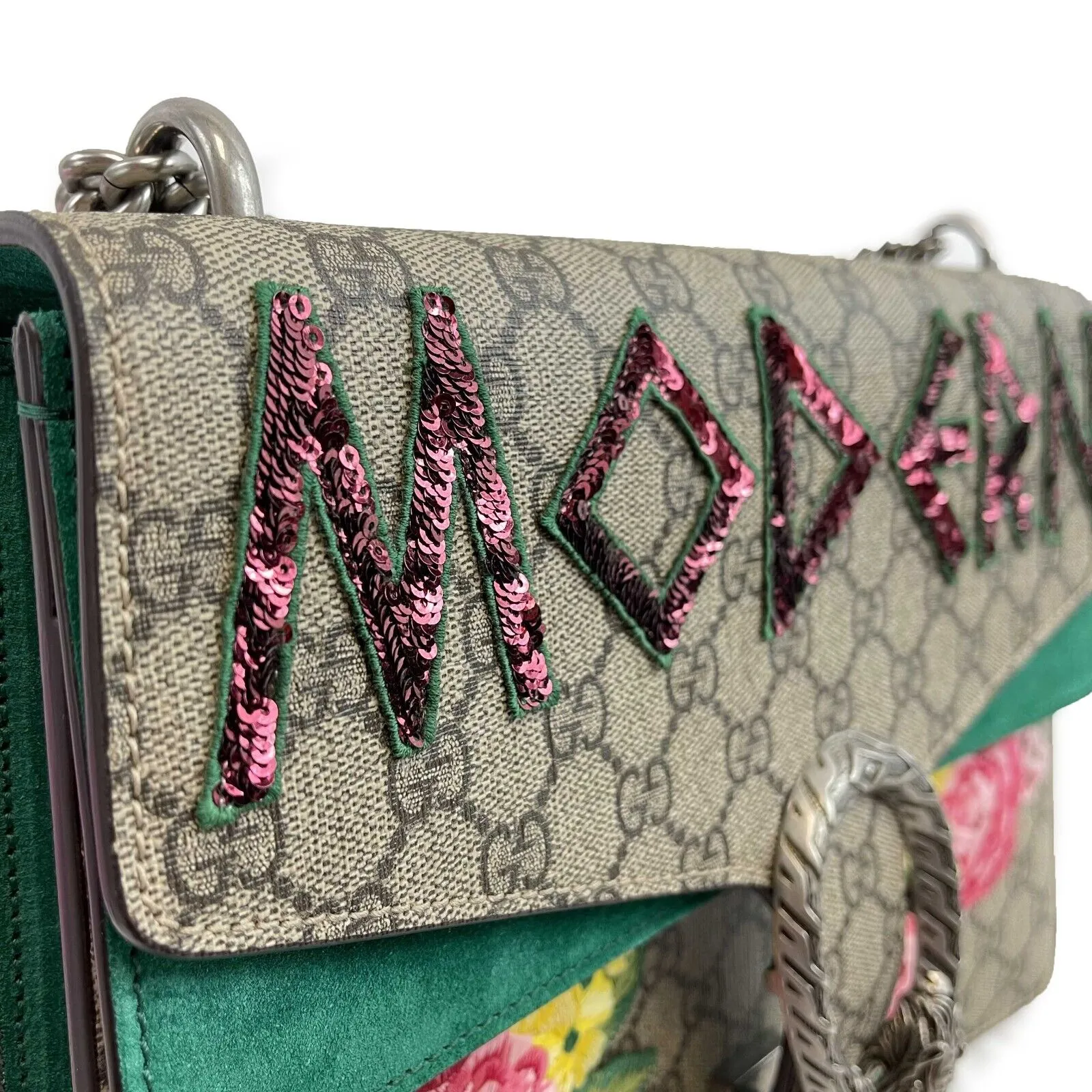 GUCCI - GG Supreme Monogram Embroidered Medium Dionysus Shoulder Bag