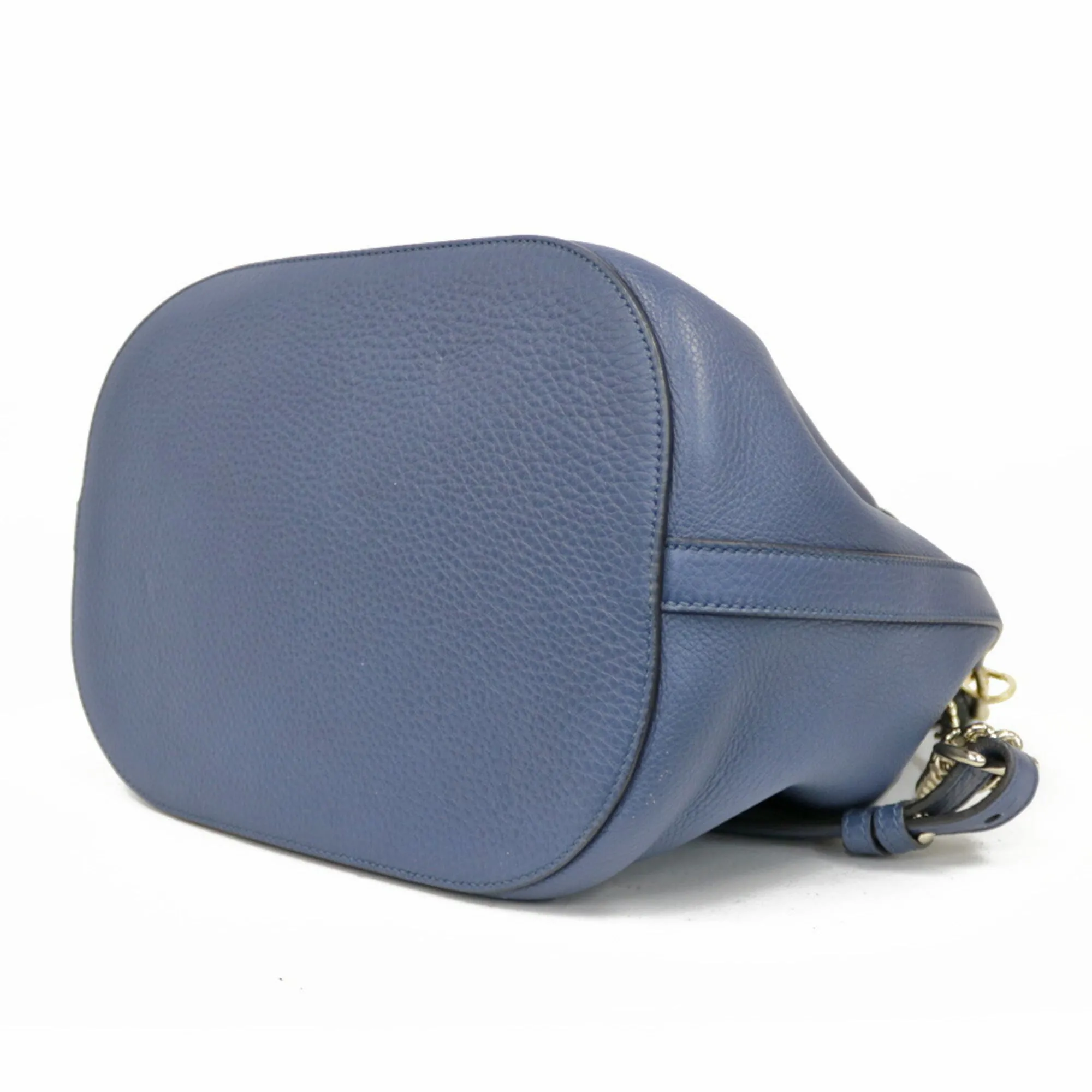 Gucci Handbag Shoulder Bag Chain Bamboo Navy Ladies