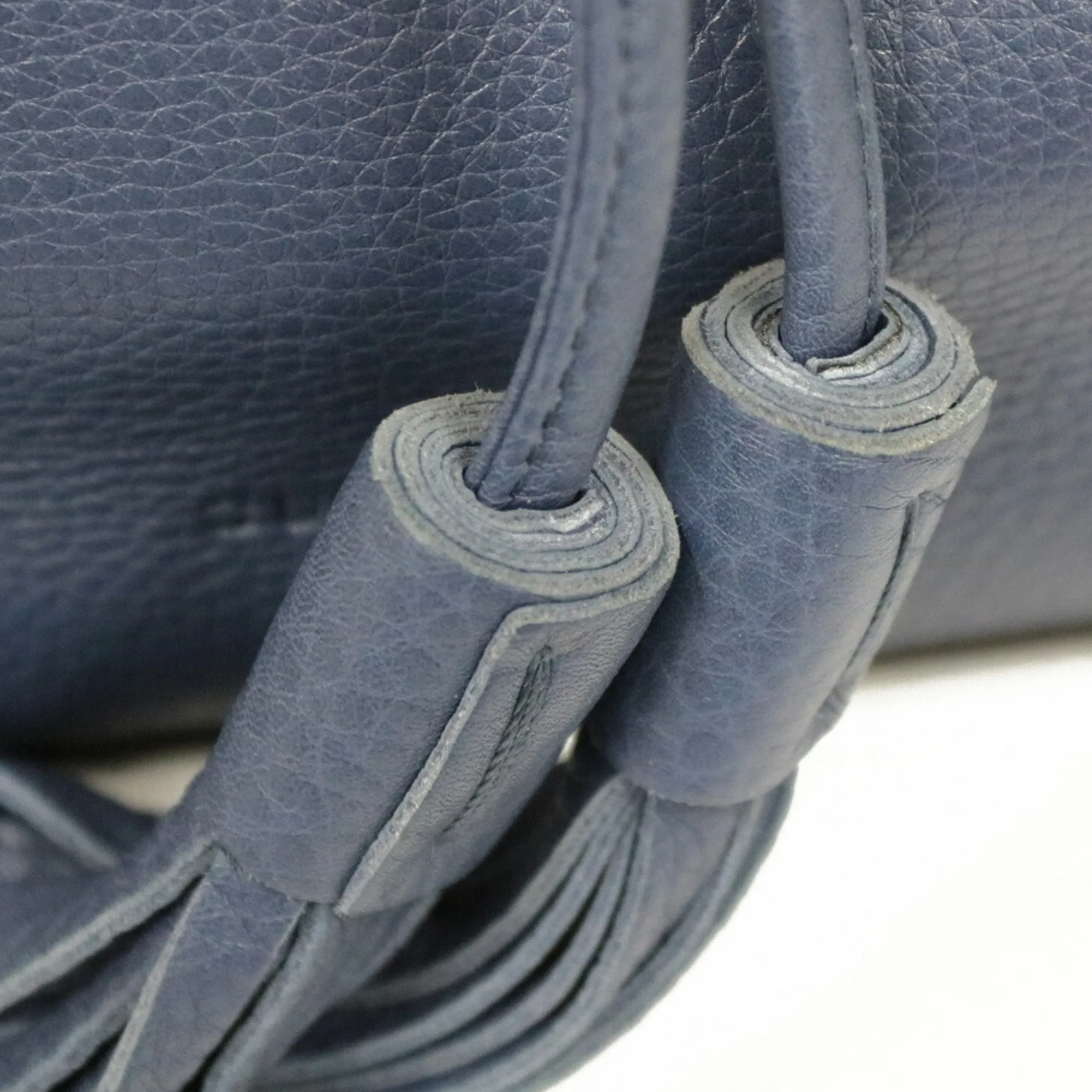 Gucci Handbag Shoulder Bag Chain Bamboo Navy Ladies