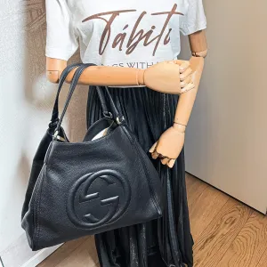 Gucci hobo Shoulder Bag Leather Black