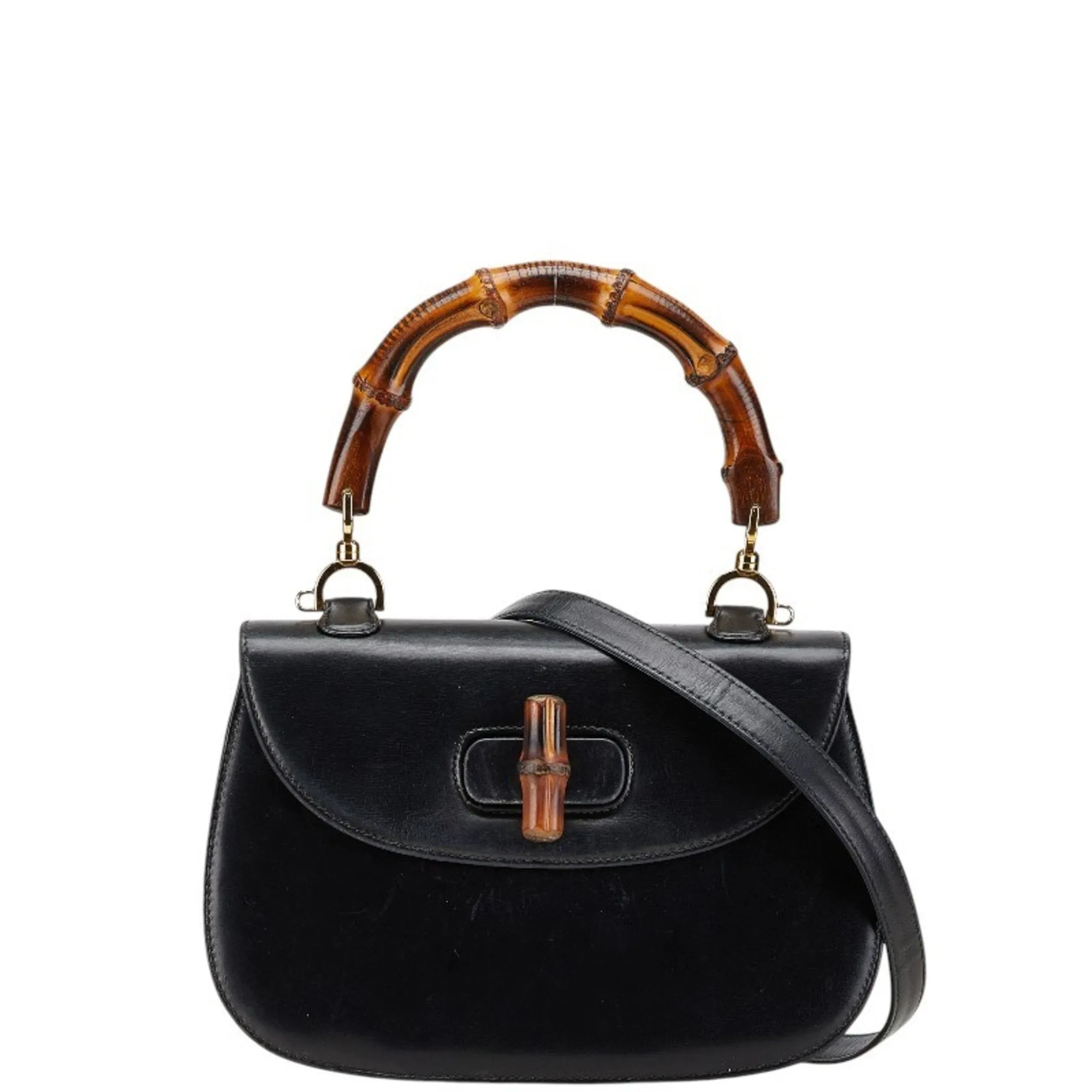 Gucci Leather Handbag Shoulder Bag (Pre-Owned)