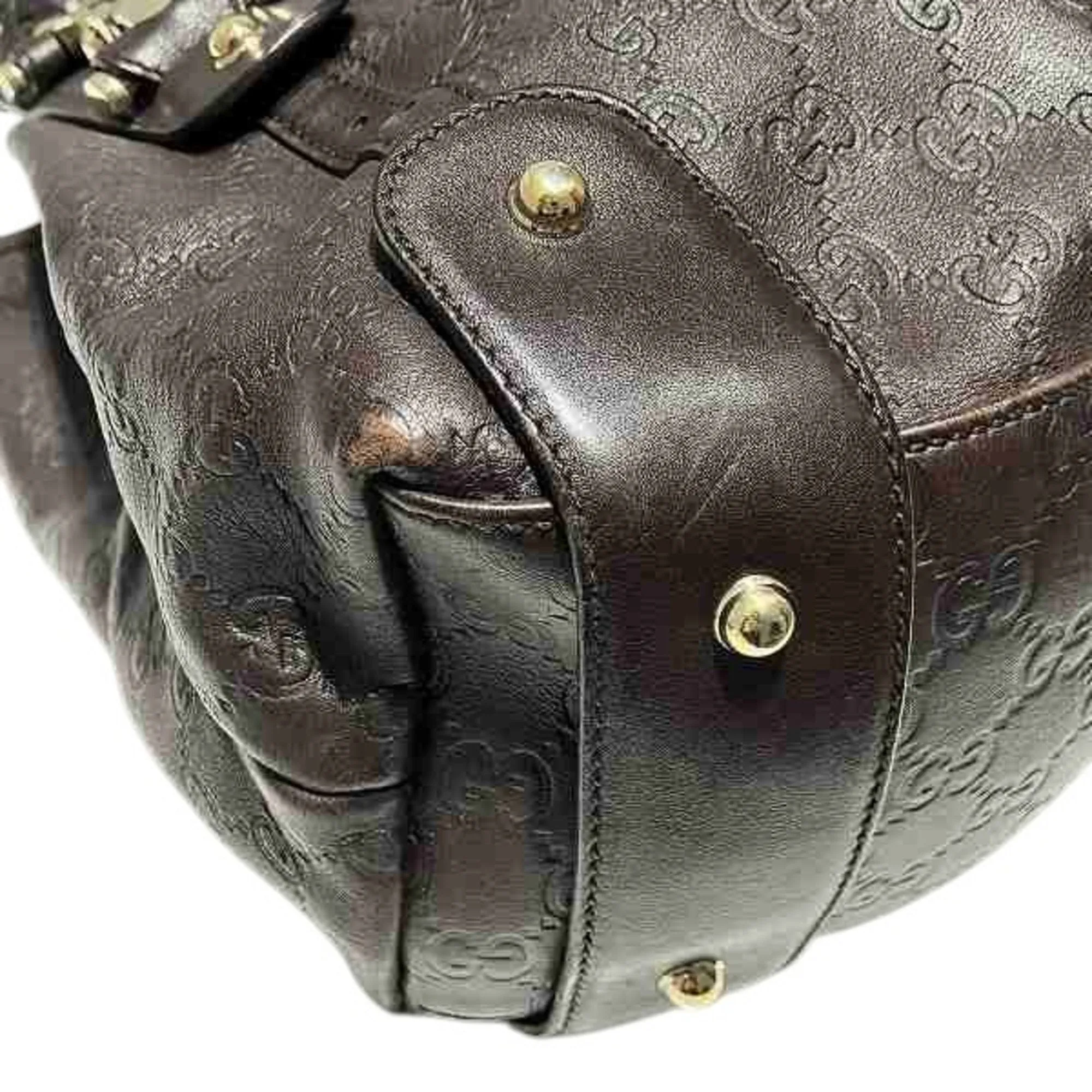 Gucci Leather Shoulder Bag Tote Bag (Pre-Owned)