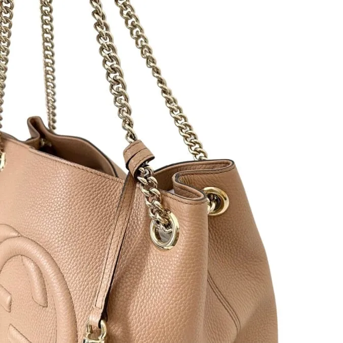 Gucci Leather Soho Medium Chain Shoulder Tote
