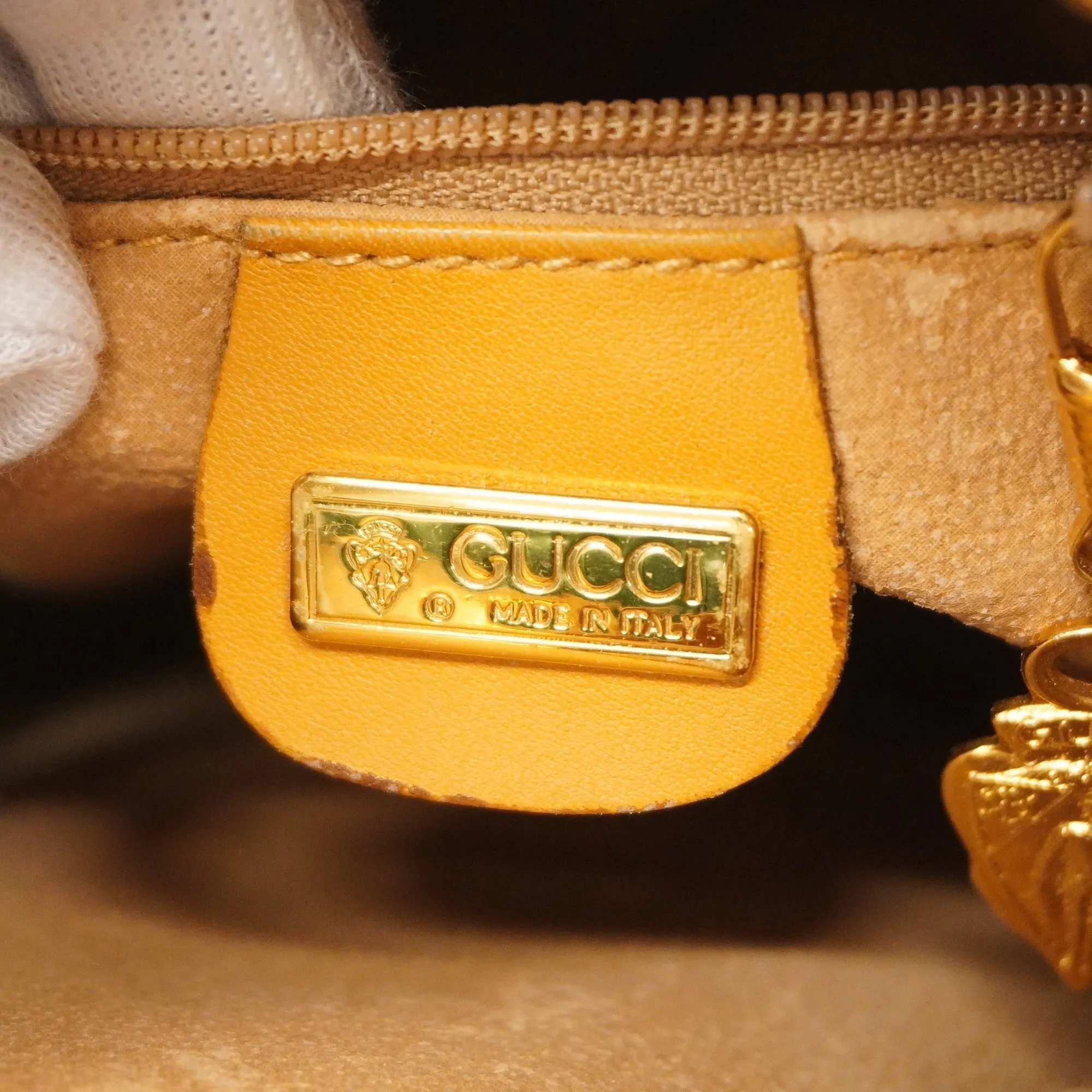 Gucci  Micro GG 001 165 0937 Women's PVC,Leather Shoulder Bag Beige