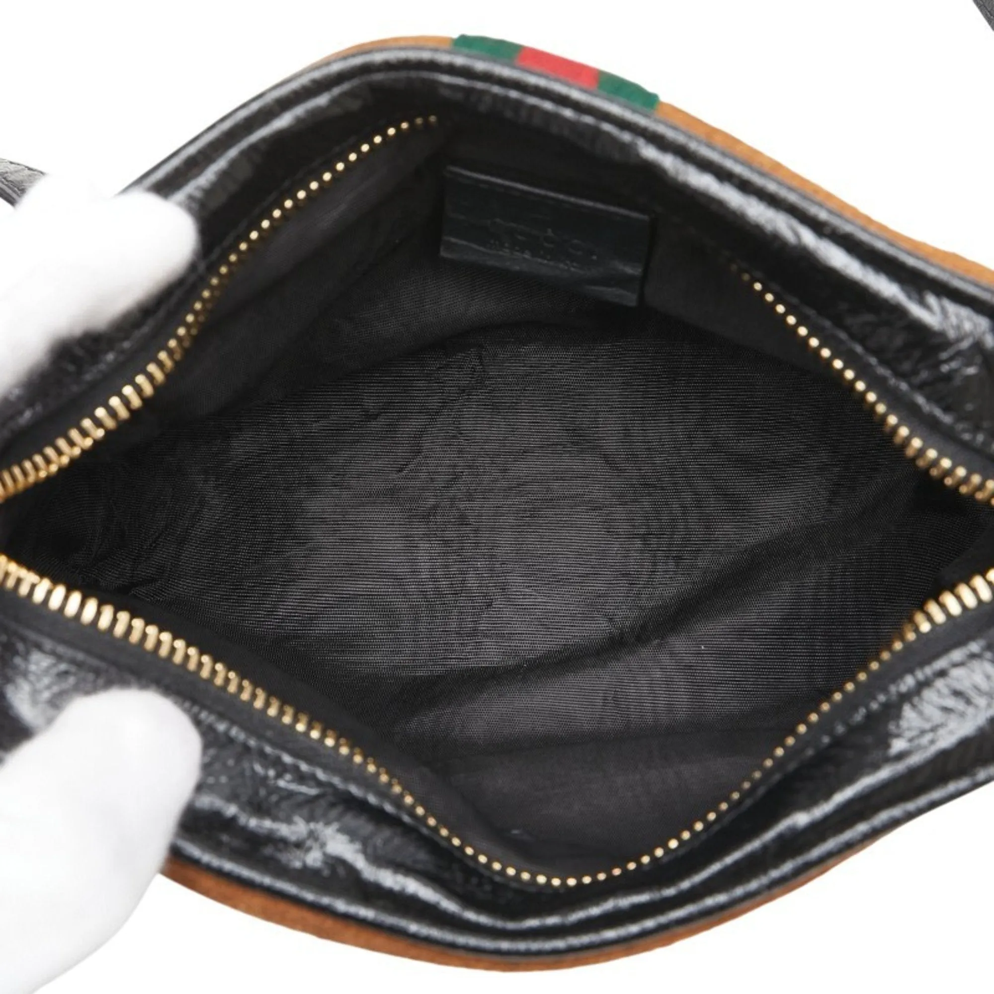 Gucci  Suede Leather Shoulder Bag (Pre-Owned)