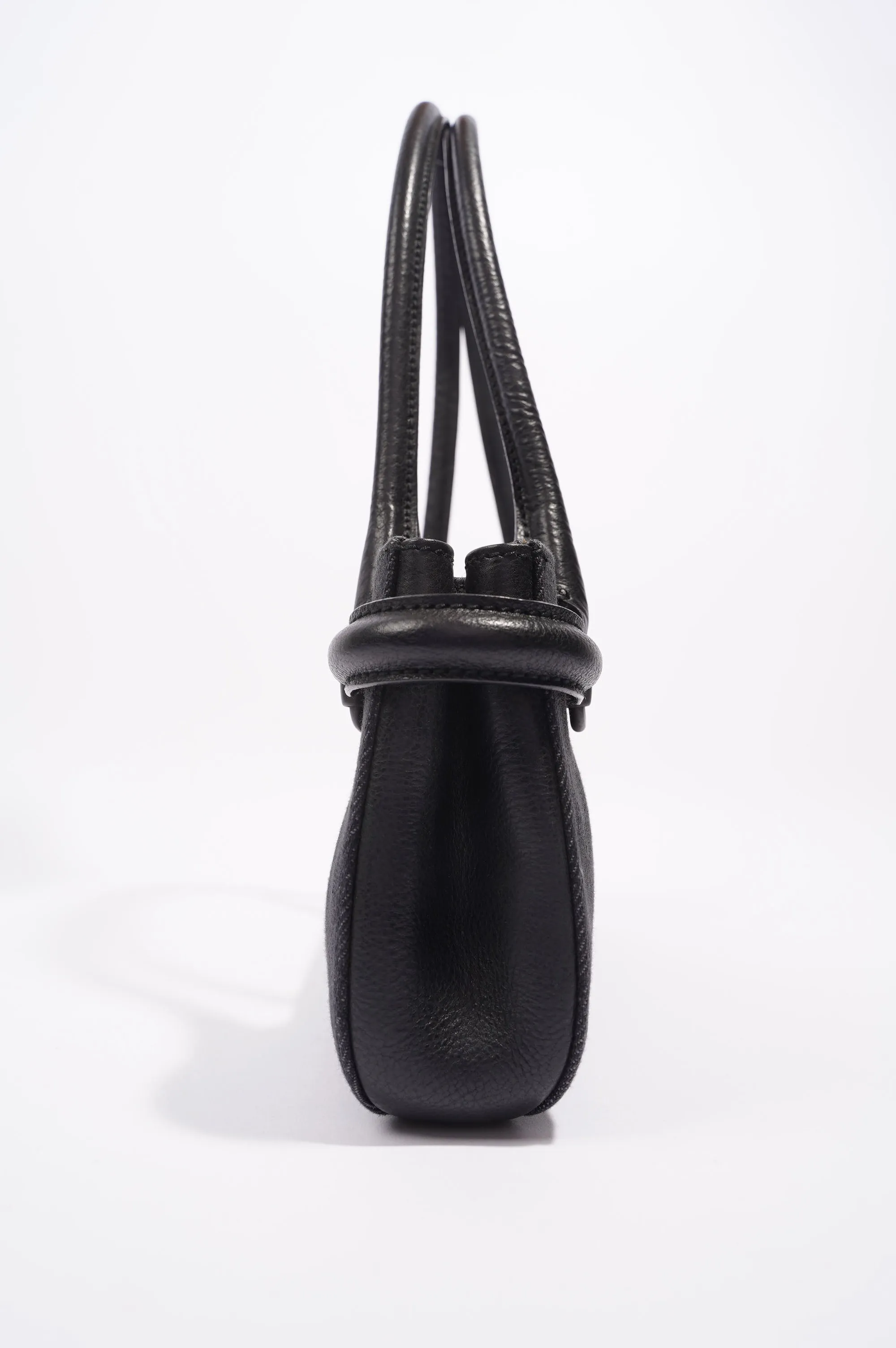 Gucci Womens Vintage GG Shoulder Bag Black Leather