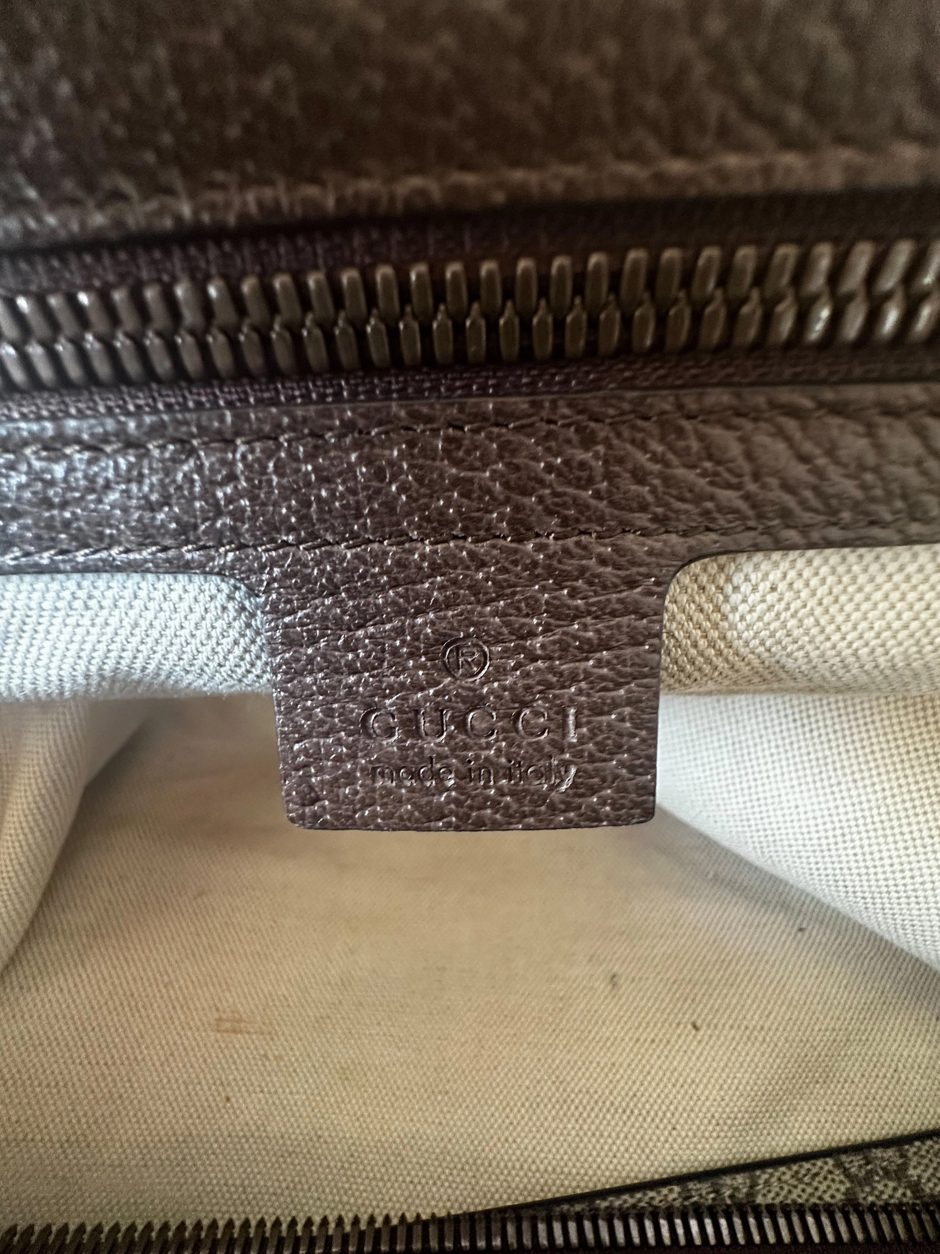 Gucci Tan GG Monogram Ophidia Duffel Bag