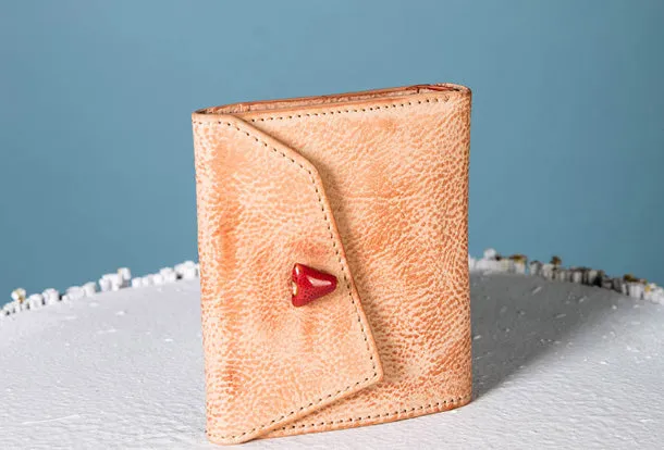 Handmade Genuine Leather Wallet billfold Leather Wallet Slim Bifold Wallet Bag For Women