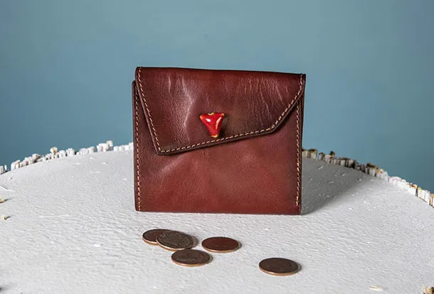 Handmade Genuine Leather Wallet billfold Leather Wallet Slim Bifold Wallet Bag For Women