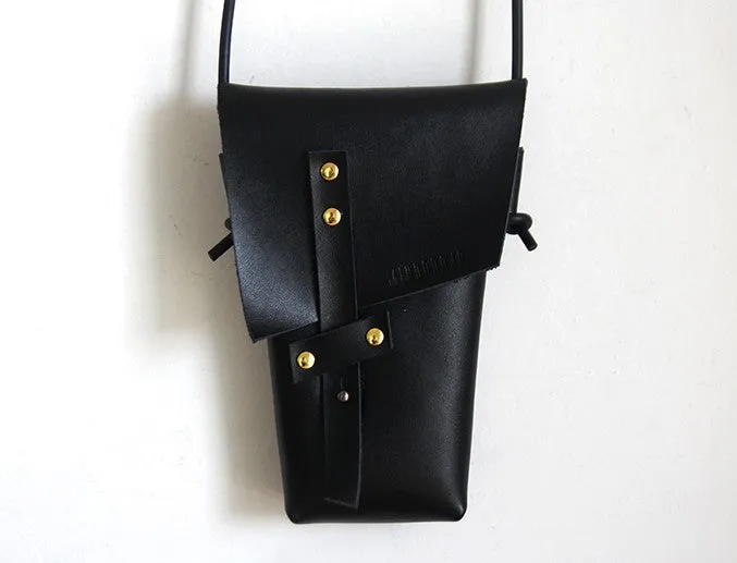 Handmade LEATHER WOMEN Cell Phone Saddle SHOULDER BAG Small Crossbody Purse FOR WOMEN