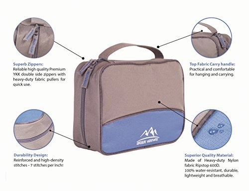 Hanging Toiletry Bag For Men & Women Luxury Accessories Set, Gray