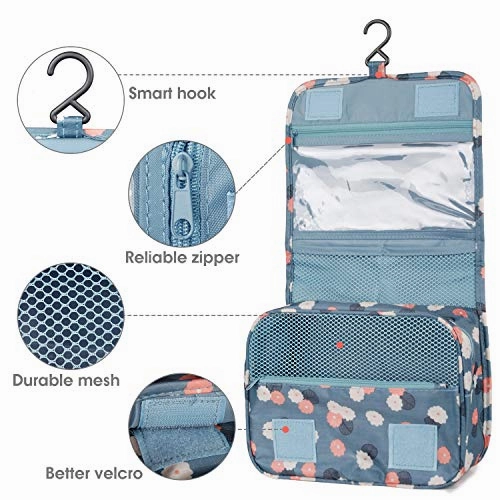 Hanging Travel Toiletry Bag Cosmetic Make up Organizer for Women and Girls Waterproof