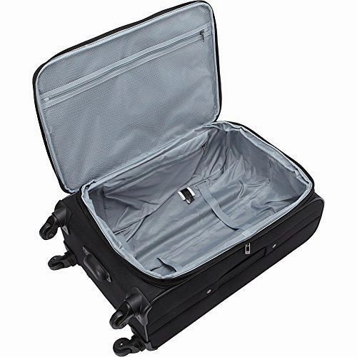 Heritage Travelware Wicker Park 24" 600d Polyester Expandable 4-Wheel Checked Luggage, Red