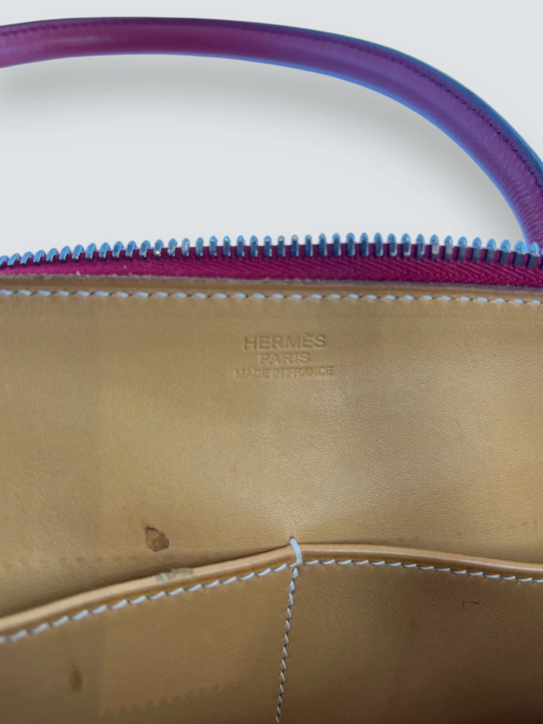 Hermes Red Leather Paris Bombay Handbag
