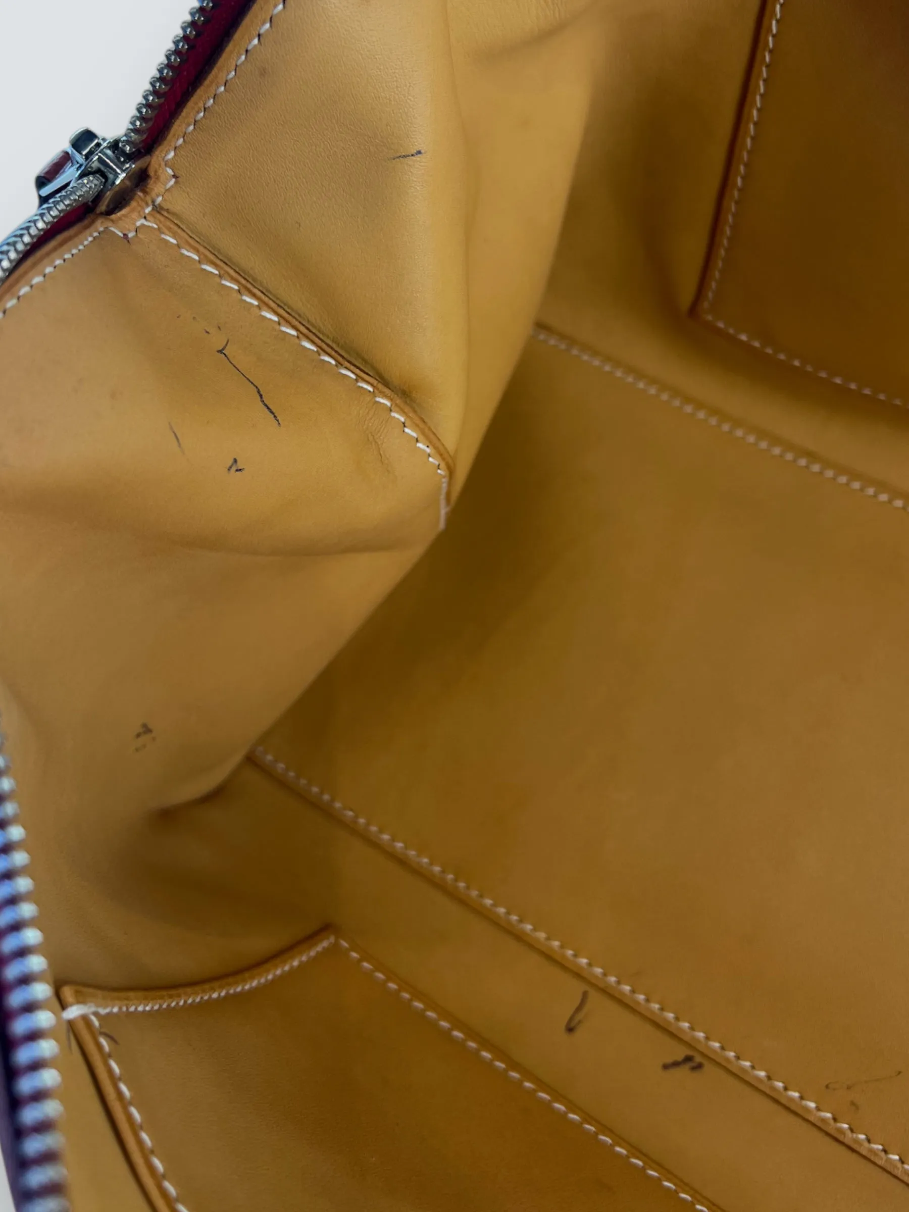 Hermes Red Leather Paris Bombay Handbag