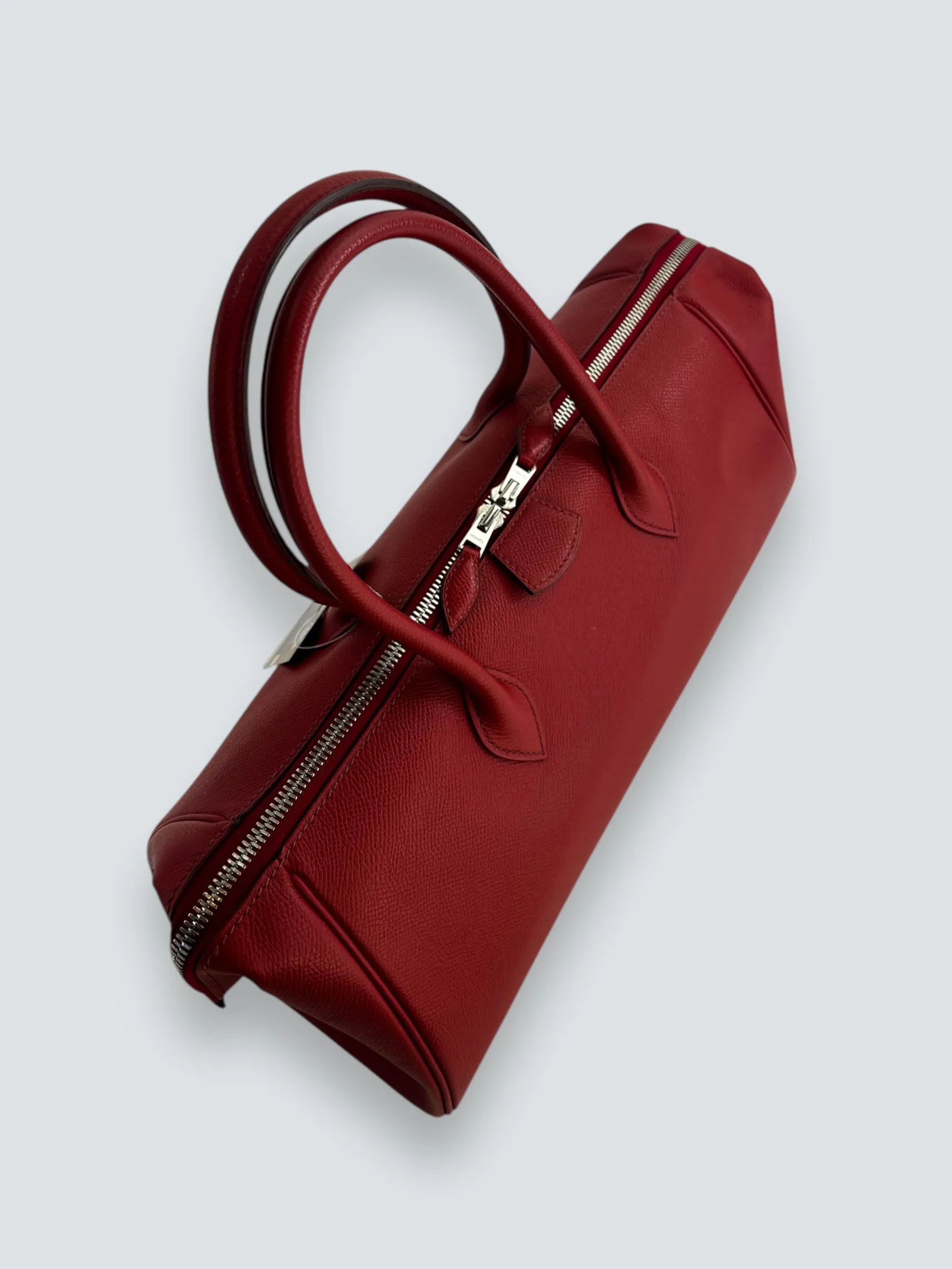 Hermes Red Leather Paris Bombay Handbag