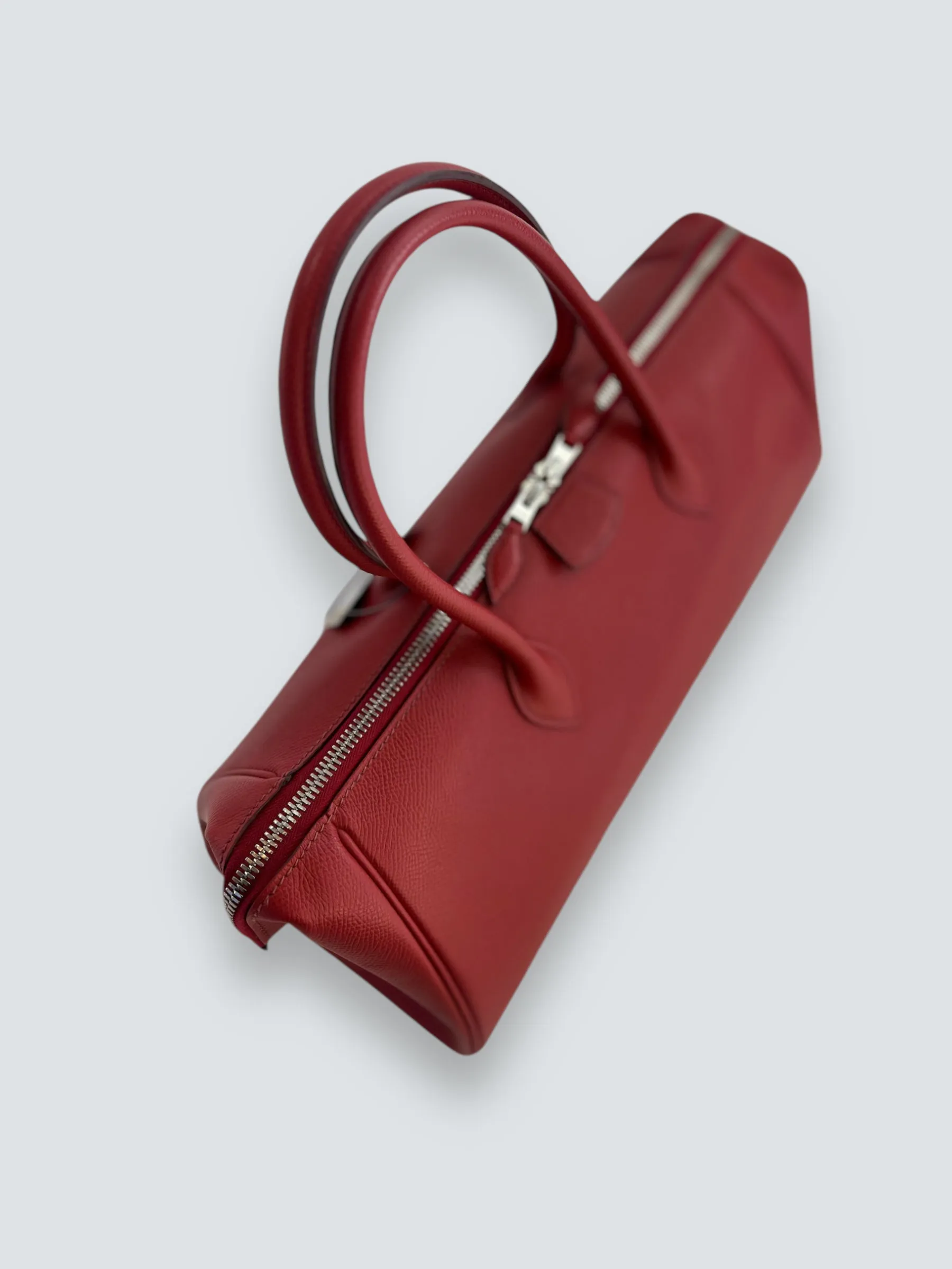 Hermes Red Leather Paris Bombay Handbag