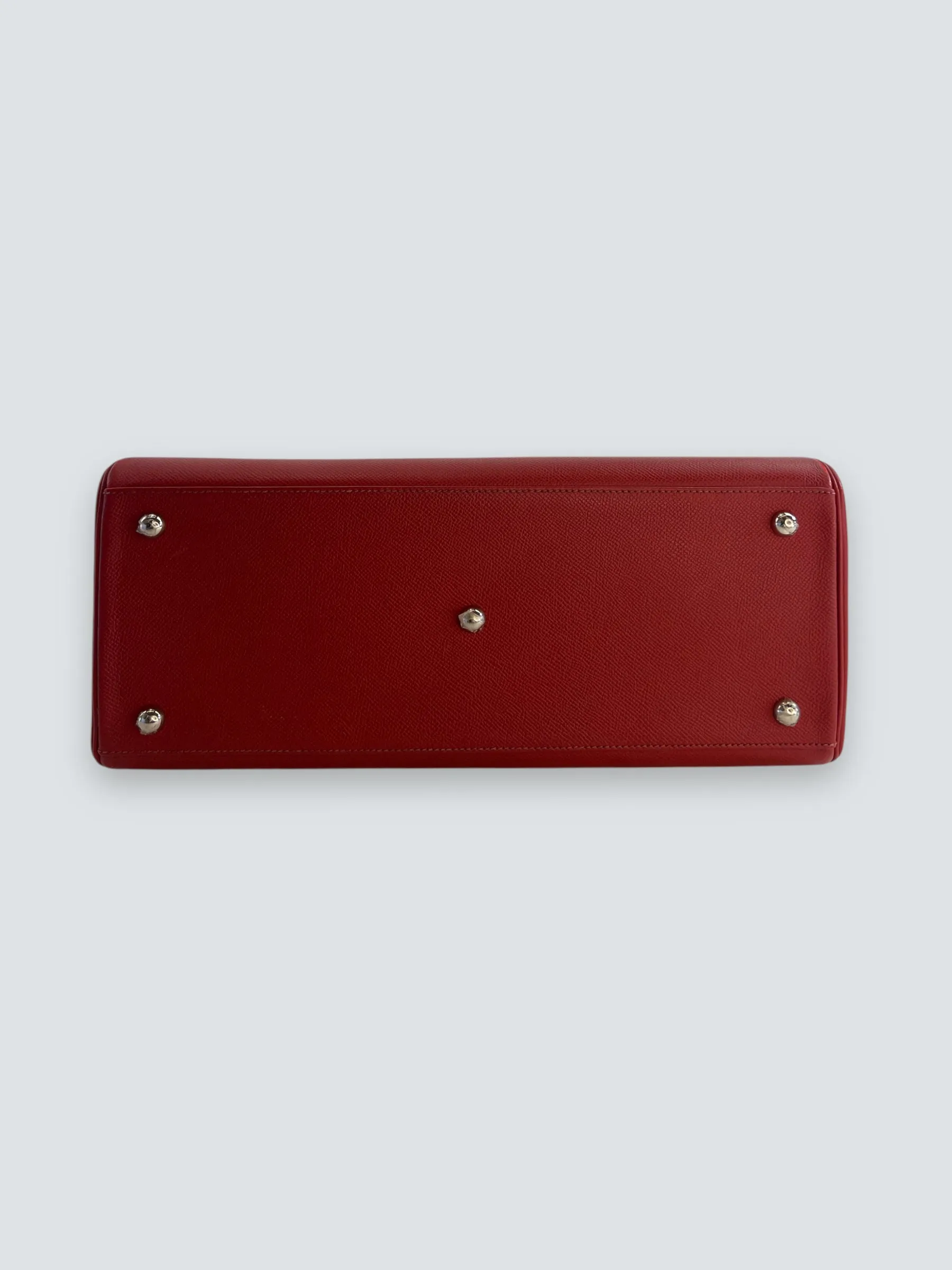 Hermes Red Leather Paris Bombay Handbag