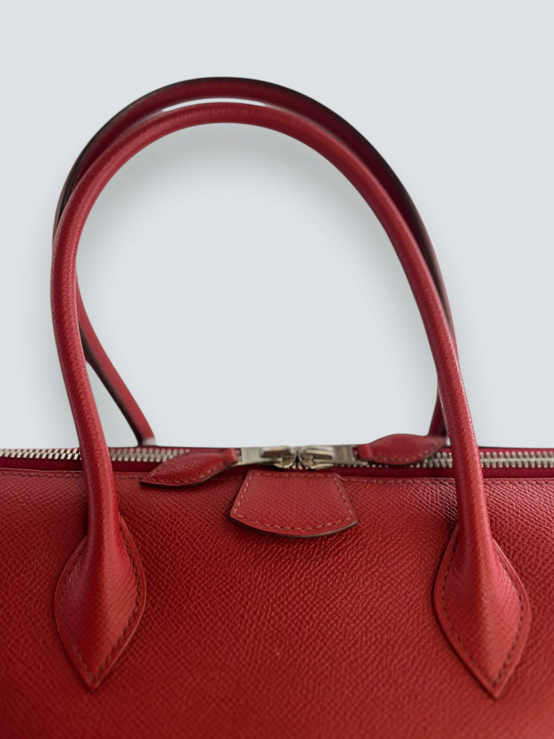 Hermes Red Leather Paris Bombay Handbag