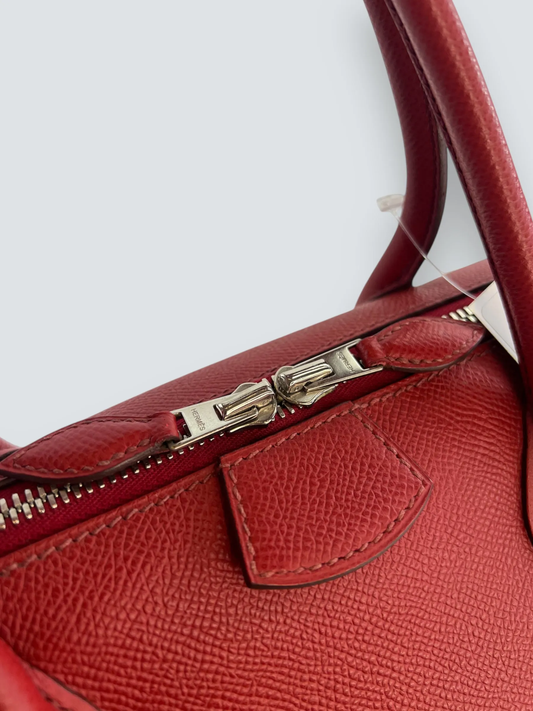Hermes Red Leather Paris Bombay Handbag