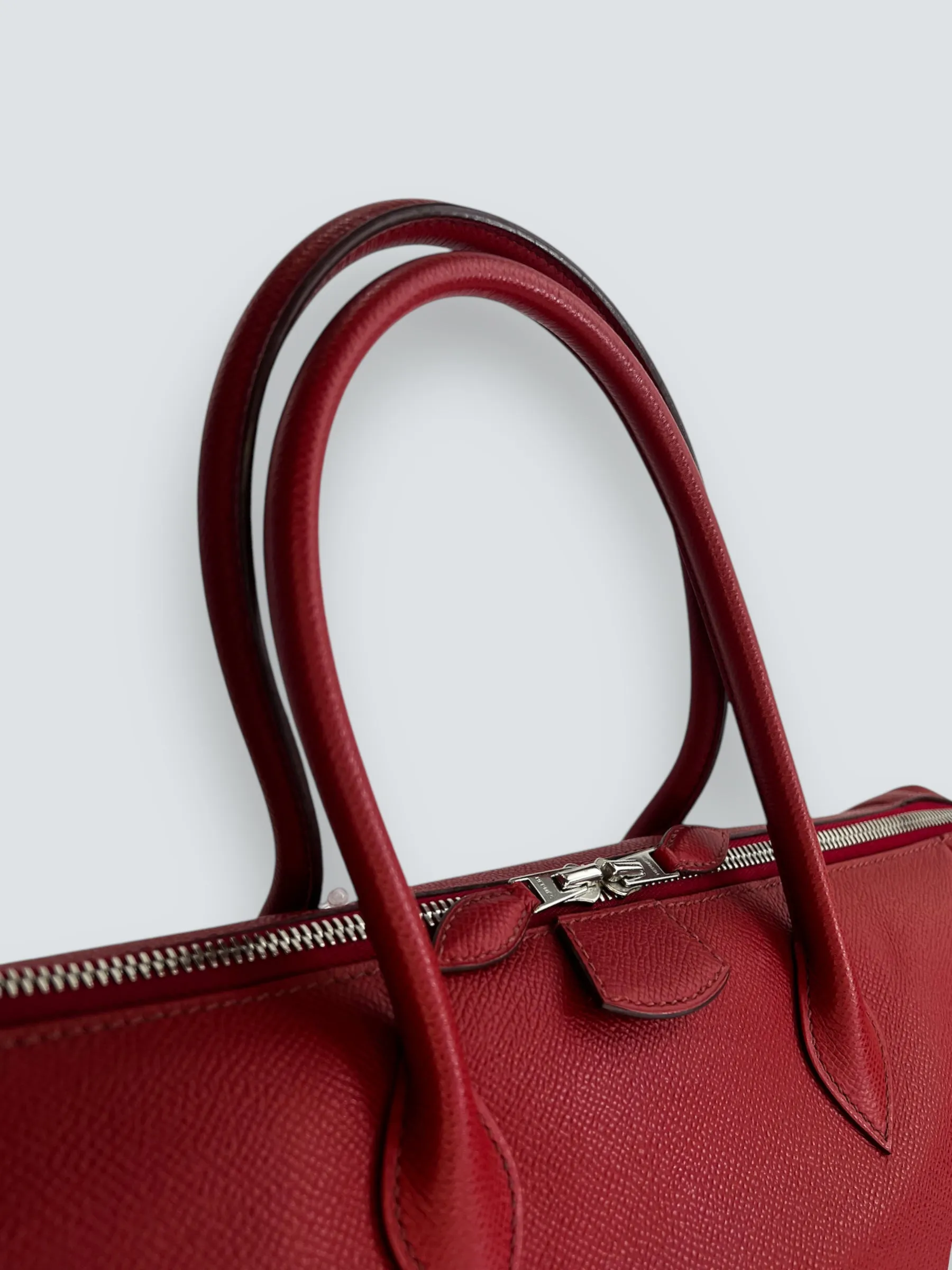Hermes Red Leather Paris Bombay Handbag