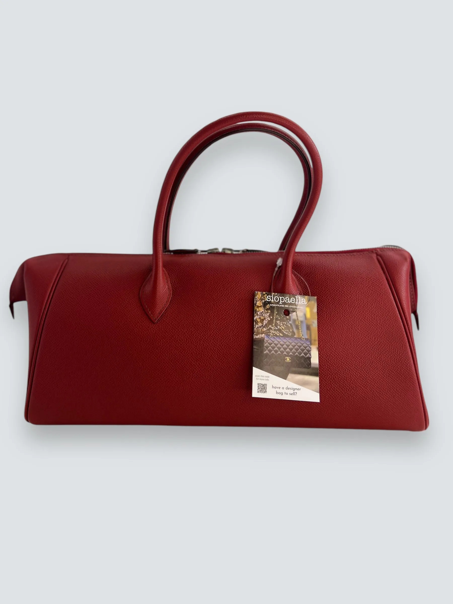 Hermes Red Leather Paris Bombay Handbag