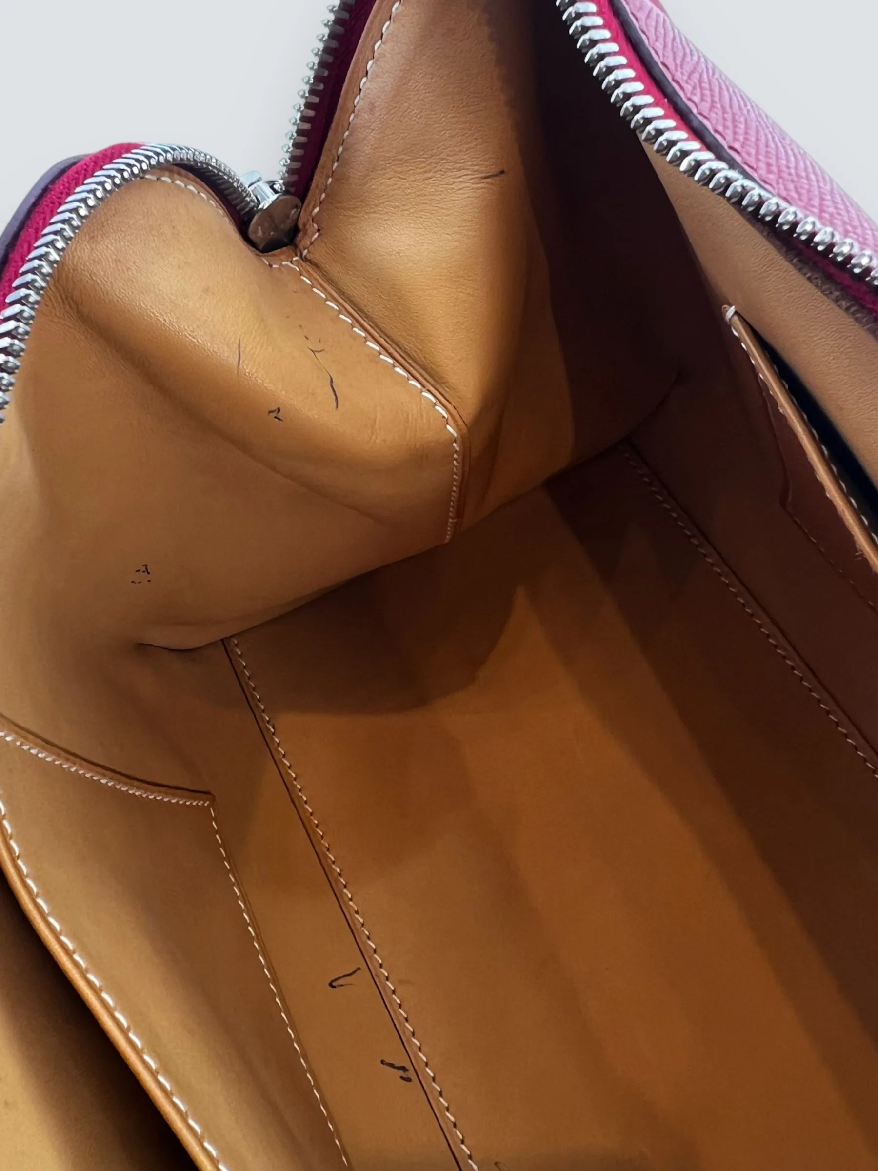 Hermes Red Leather Paris Bombay Handbag