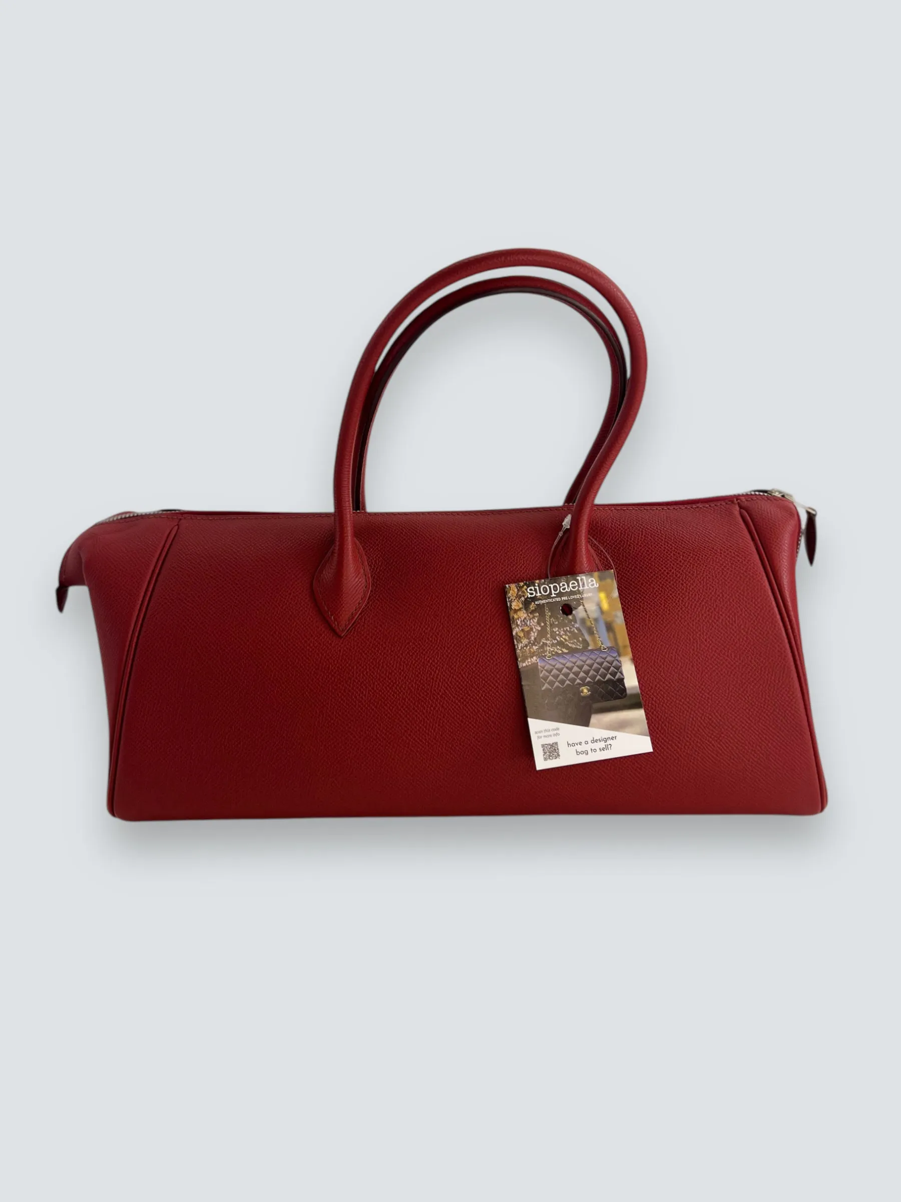 Hermes Red Leather Paris Bombay Handbag