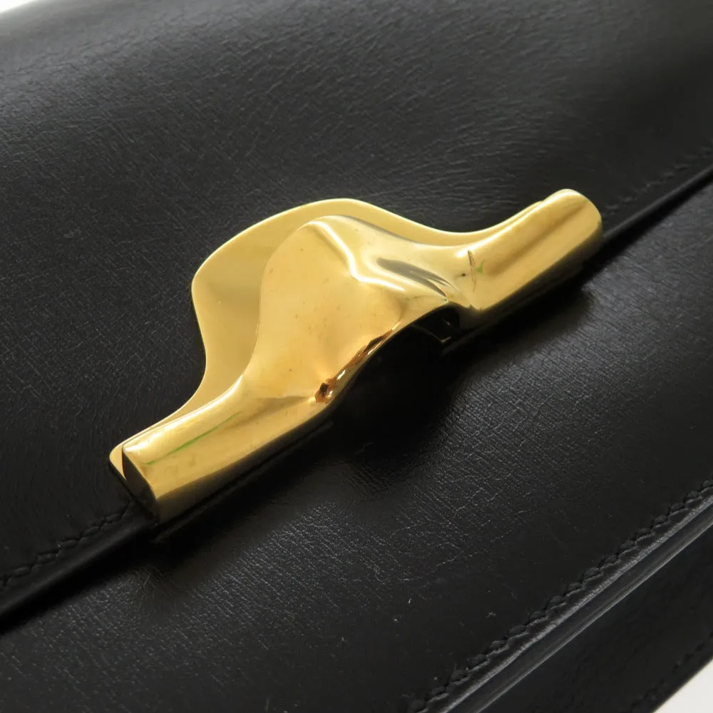 HERMES Shoulder Bag Box scarf black Napoleon