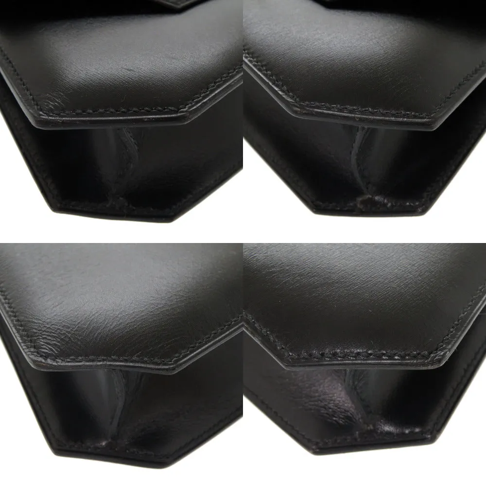 HERMES Shoulder Bag Box scarf black Napoleon