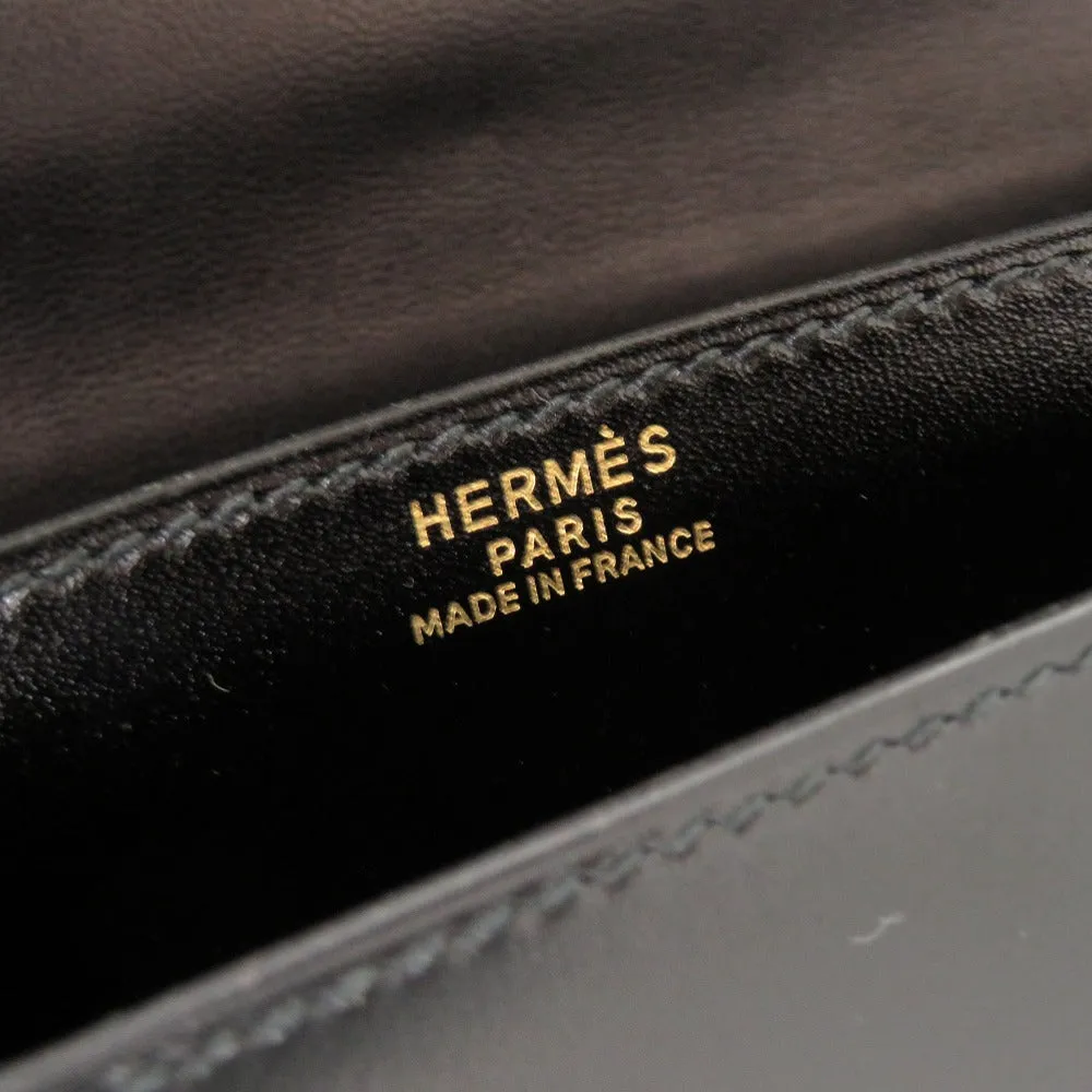 HERMES Shoulder Bag Box scarf black Napoleon
