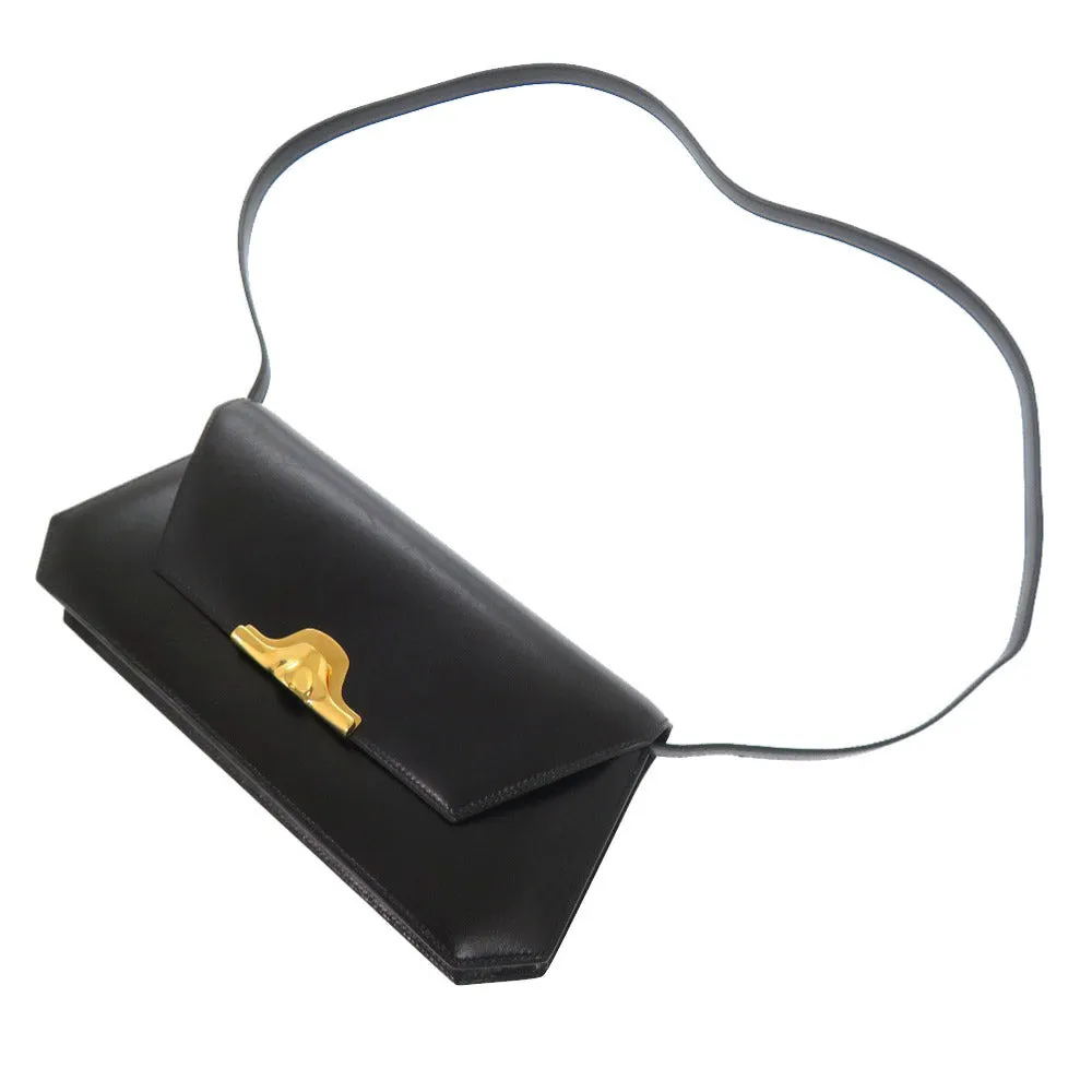 HERMES Shoulder Bag Box scarf black Napoleon