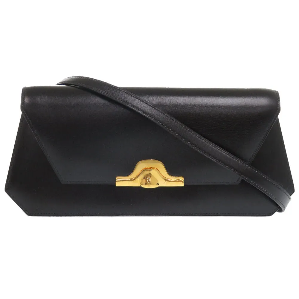 HERMES Shoulder Bag Box scarf black Napoleon