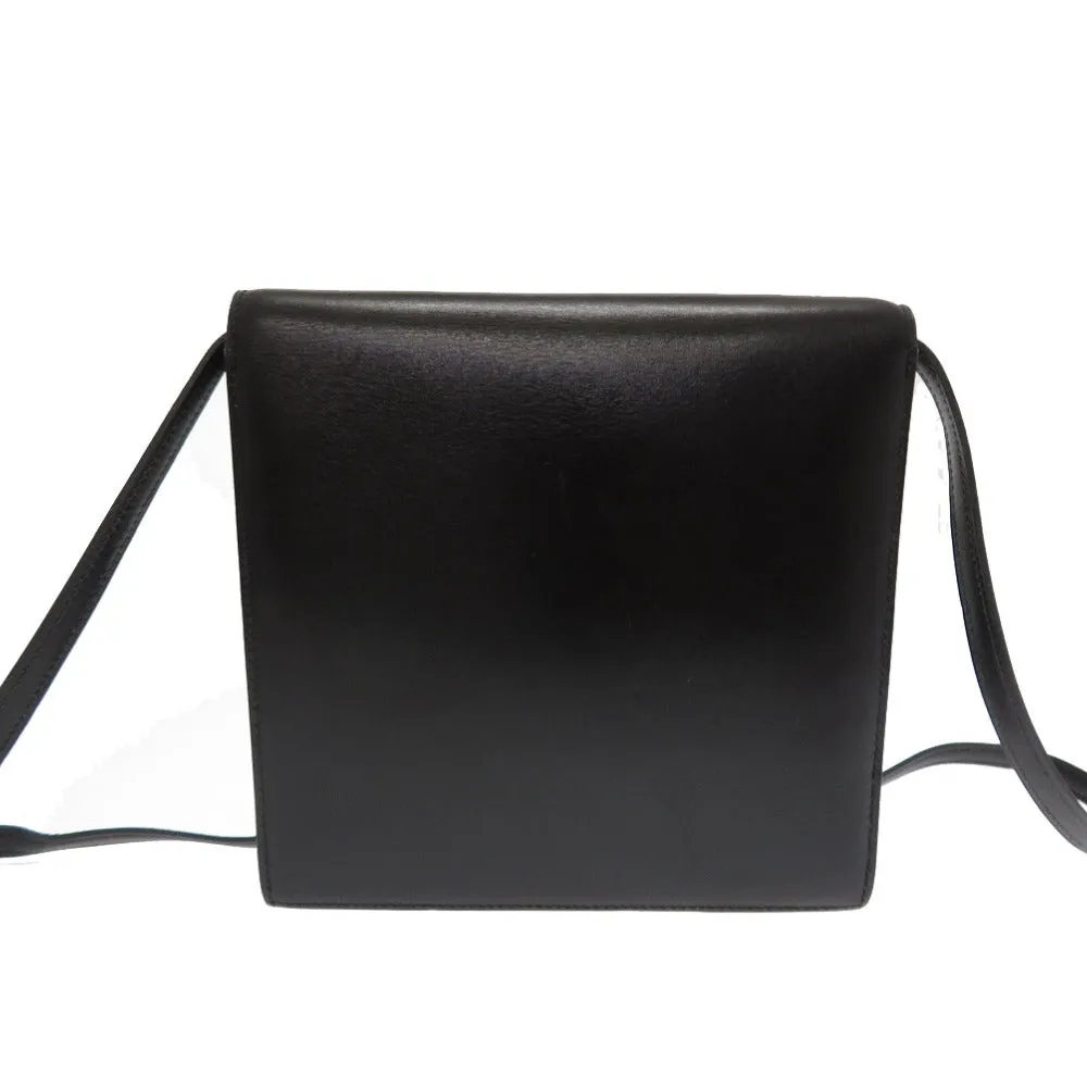 HERMES Shoulder Bag Box scarf black vintage Cadena Metal 2WAY Shoulder Bag Clutch Bag Women Used