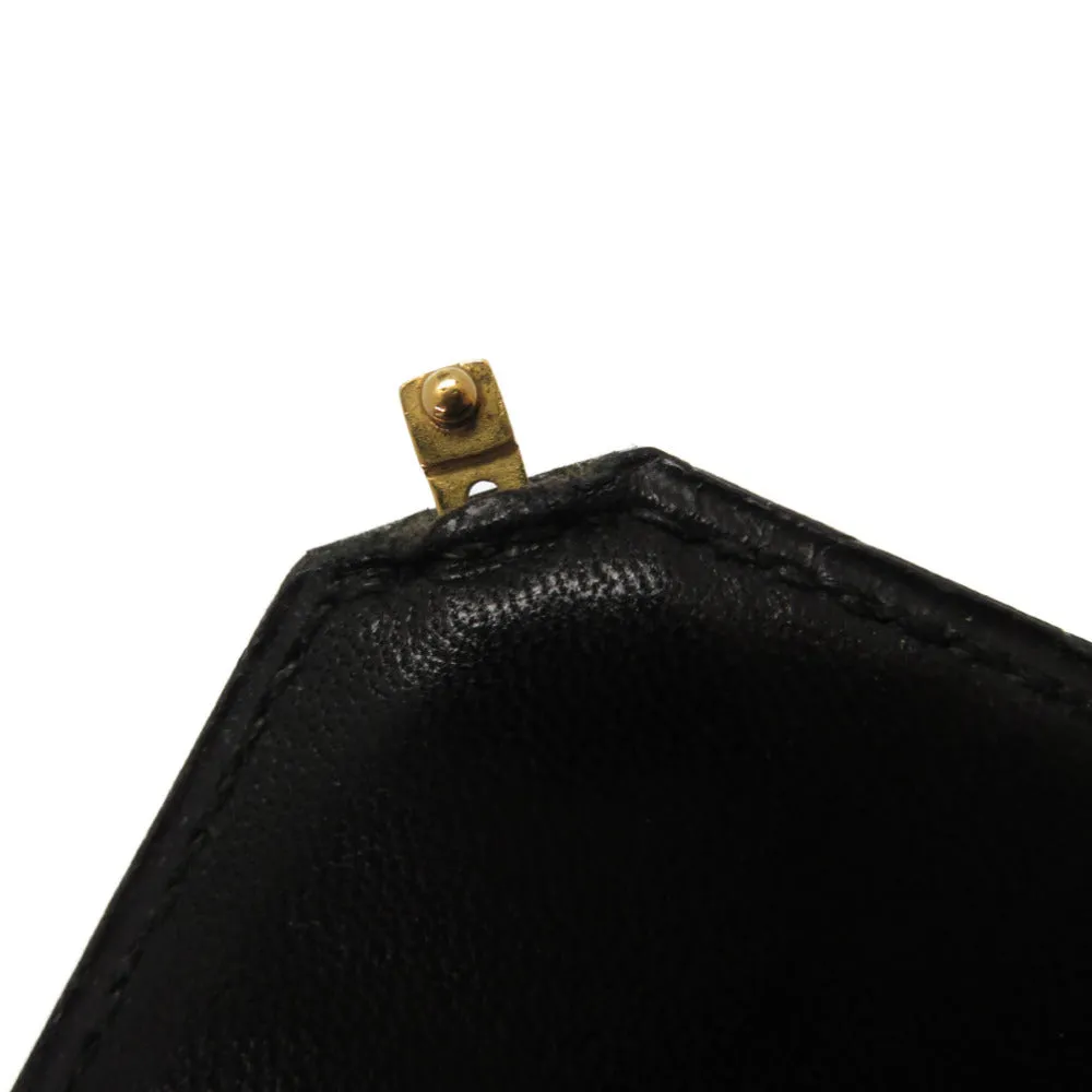 HERMES Shoulder Bag Box scarf black vintage Cadena Metal 2WAY Shoulder Bag Clutch Bag Women Used